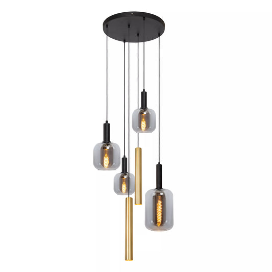 Lucide JOANET - Pendant light - Ø 65 cm - 4xE27 - Brass