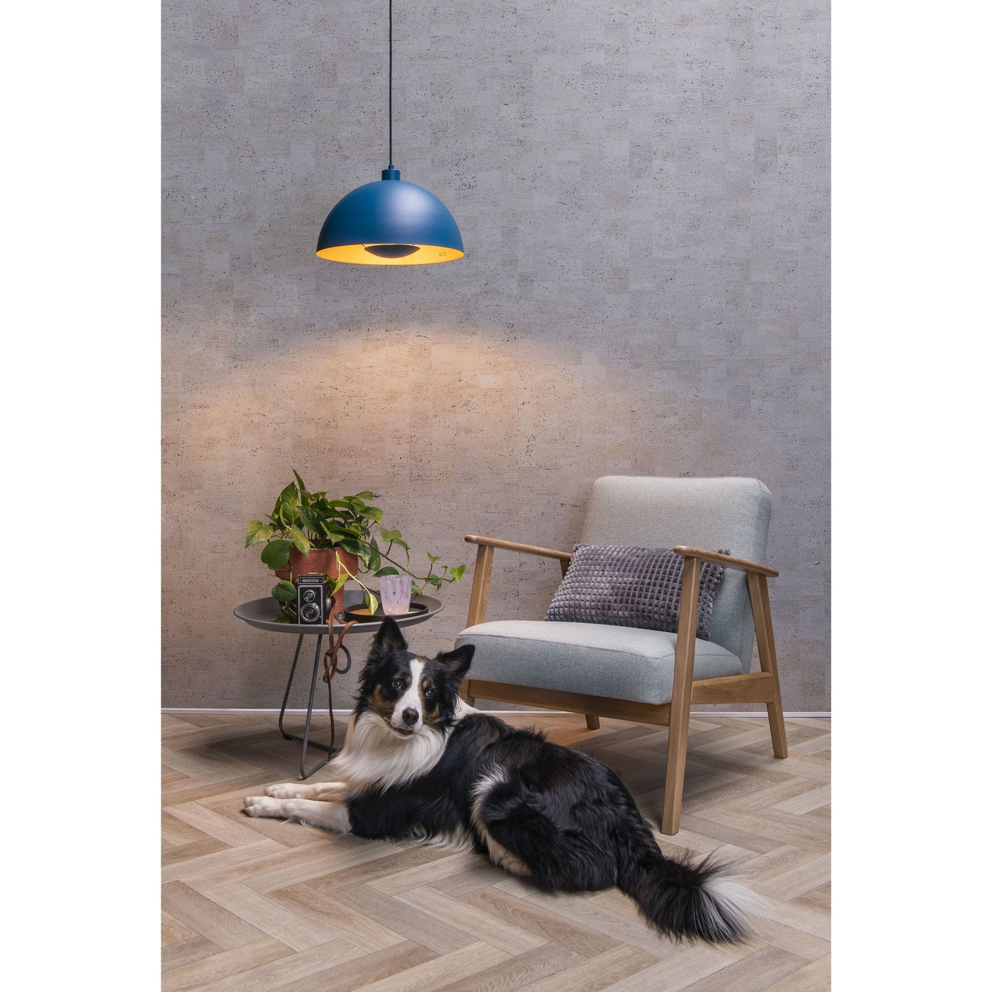 Lucide SIEMON - Pendant light - Ø 40 cm - 1xE27 - Blue