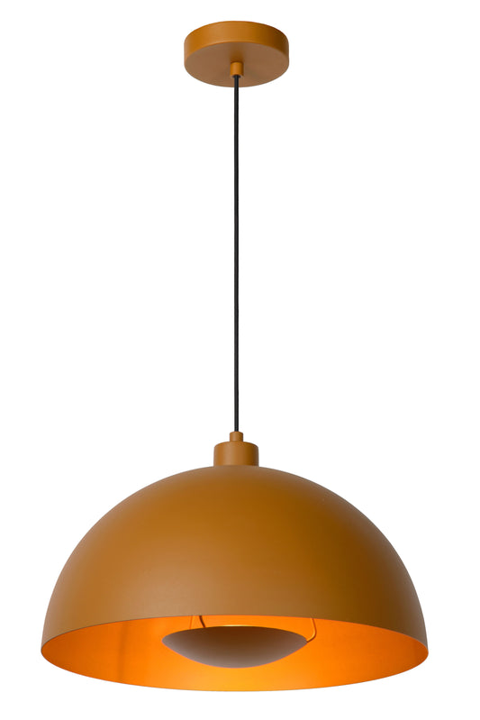 Lucide SIEMON - Pendant light - Ø 40 cm - 1xE27 - Ocher Yellow