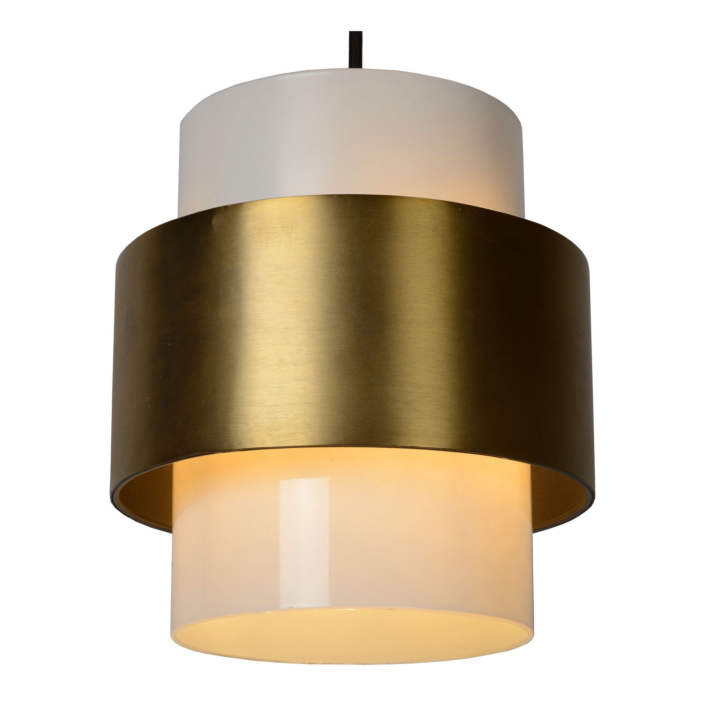 Lucide FIRMIN - Pendant light - Ø 20 cm - 1xE27 - Matt Gold / Brass