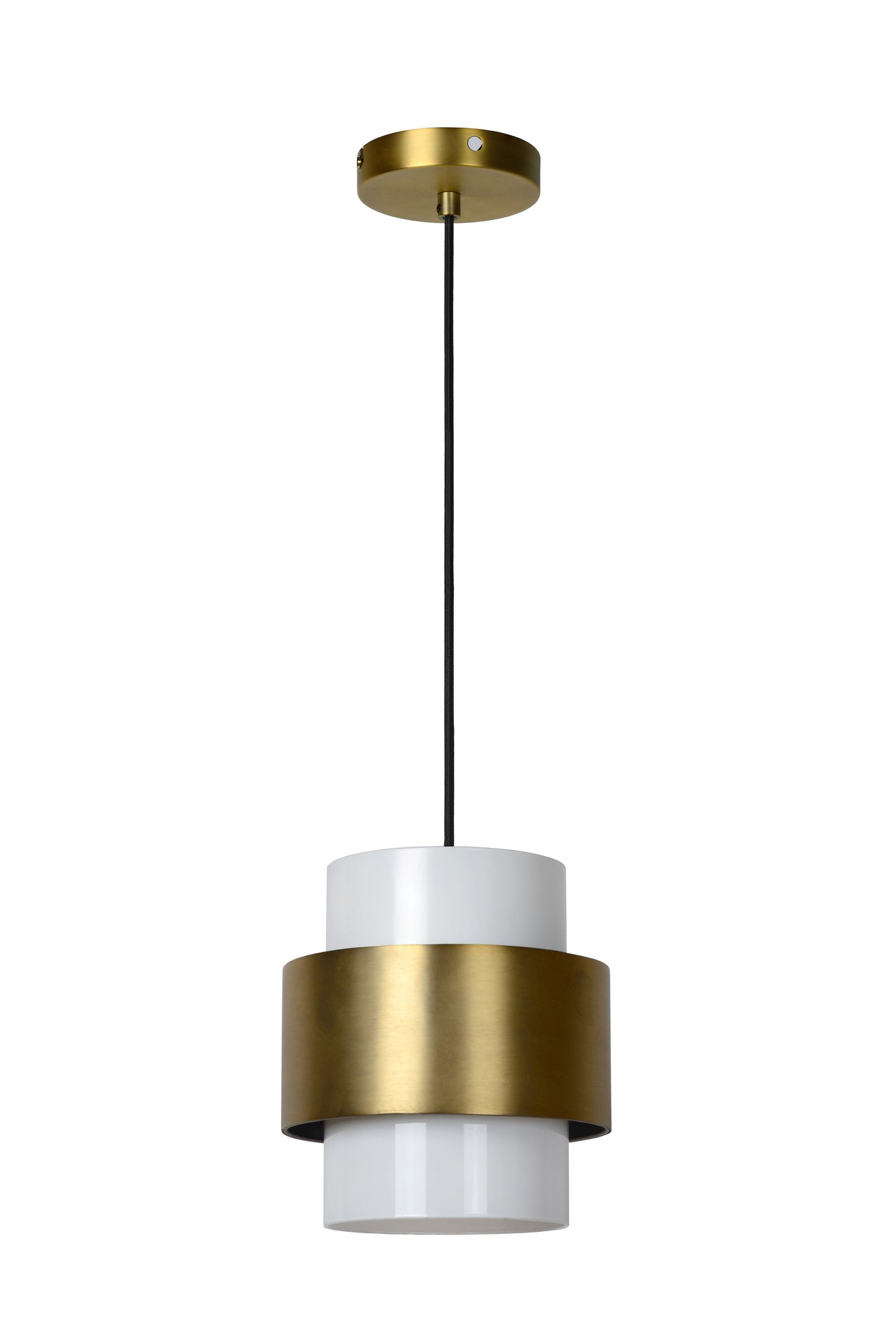 Lucide FIRMIN - Pendant light - Ø 20 cm - 1xE27 - Matt Gold / Brass