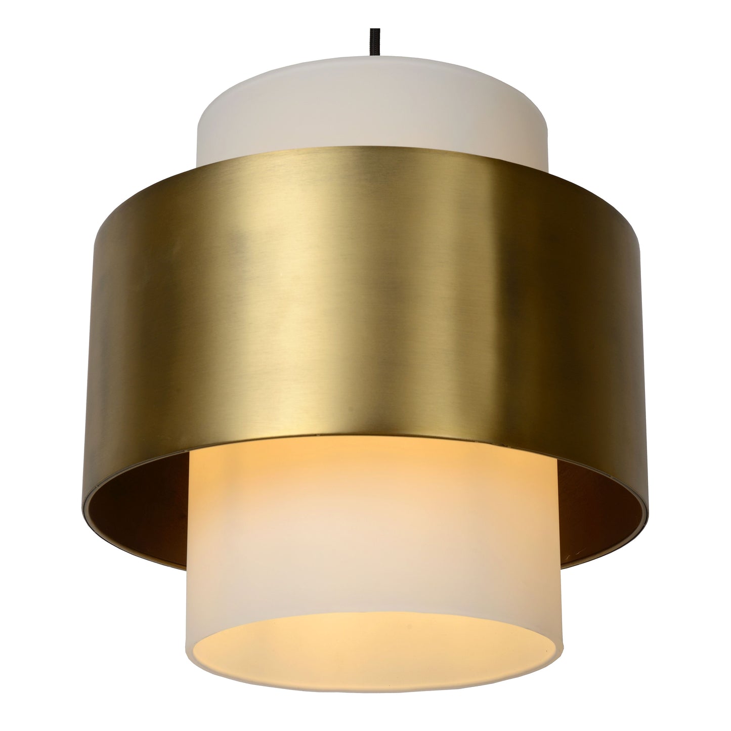 Lucide FIRMIN - Pendant light - Ø 30 cm - 1xE27 - Matt Gold / Brass