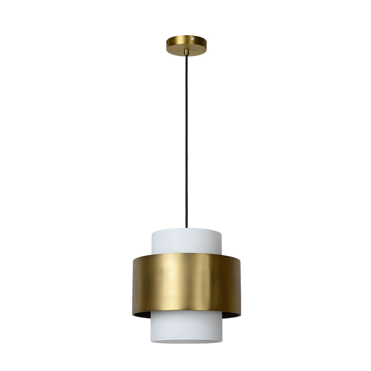 Lucide FIRMIN - Pendant light - Ø 30 cm - 1xE27 - Matt Gold / Brass