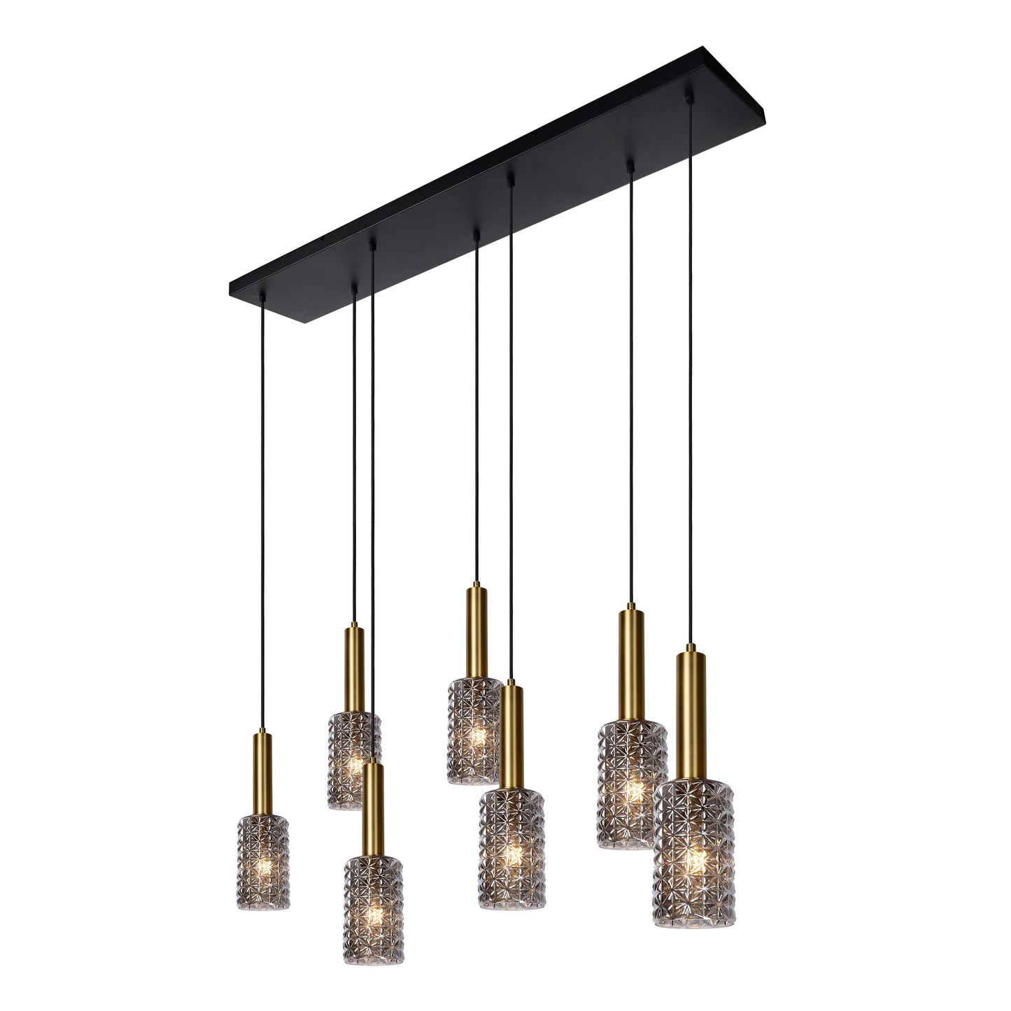 Lucide CORALIE - Pendant light - 7xE27 - Matt Gold / Brass