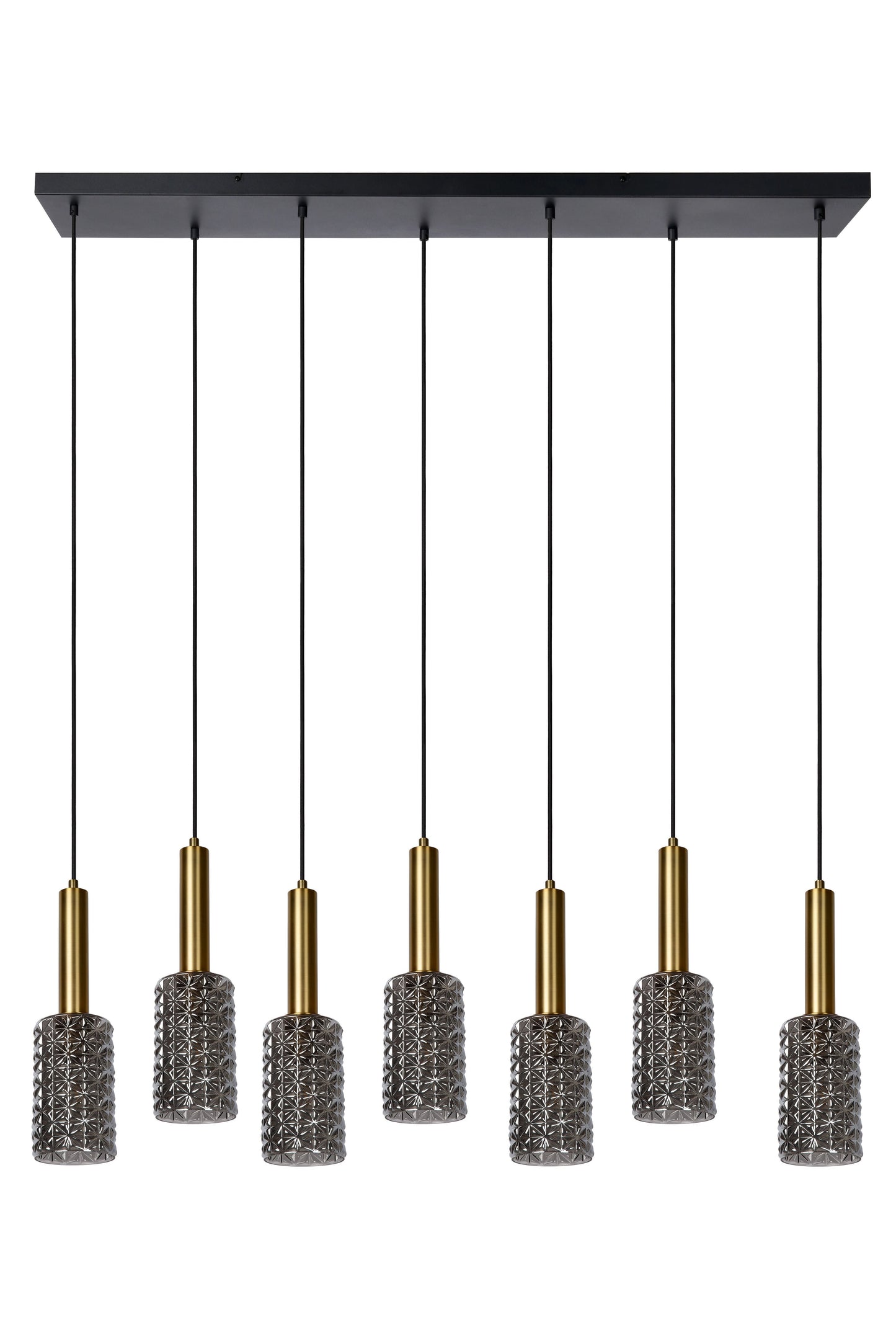 Lucide CORALIE - Pendant light - 7xE27 - Matt Gold / Brass