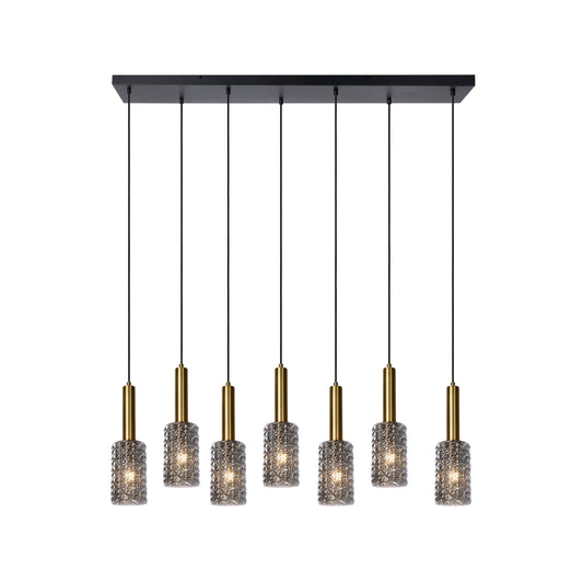 Lucide CORALIE - Pendant light - 7xE27 - Matt Gold / Brass