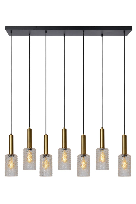 Lucide CORALIE - Pendant light - 7xE27 - Transparant