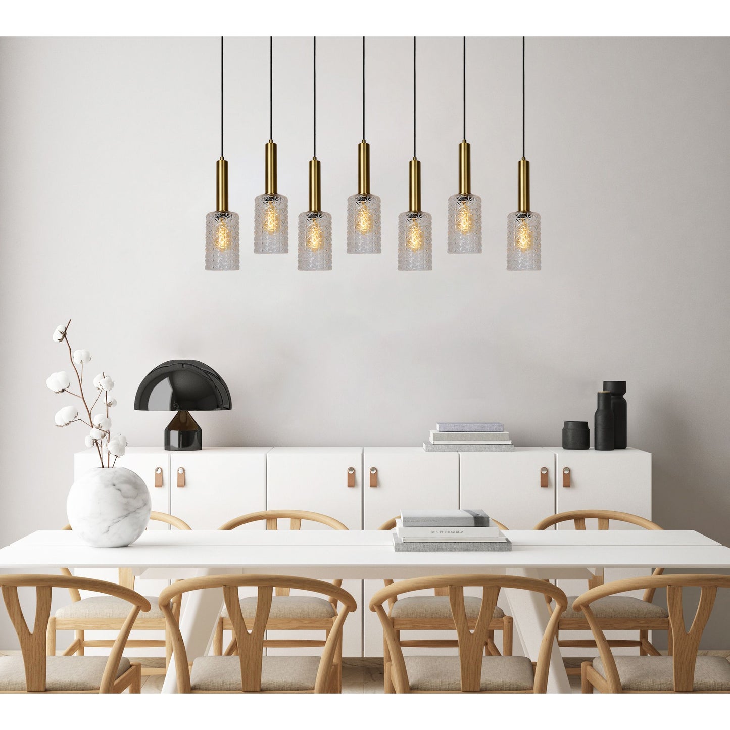 Lucide CORALIE - Pendant light - 7xE27 - Transparant