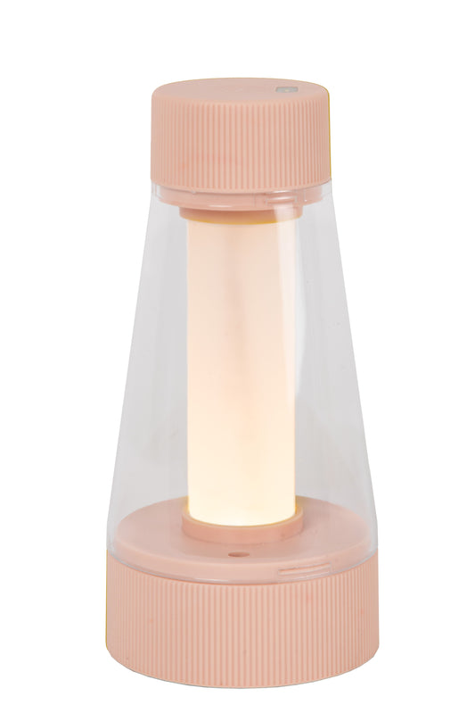 Lucide LORALI - Rechargeable Table lamp Indoor/Outdoor - Battery pack/batteries - Ø 7,7 cm - LED Dim. - IP44 - Pink