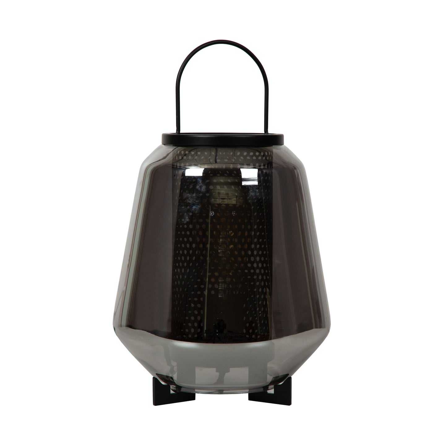 Lucide SISKA - Table lamp - 1x E27 - Smoke Grey