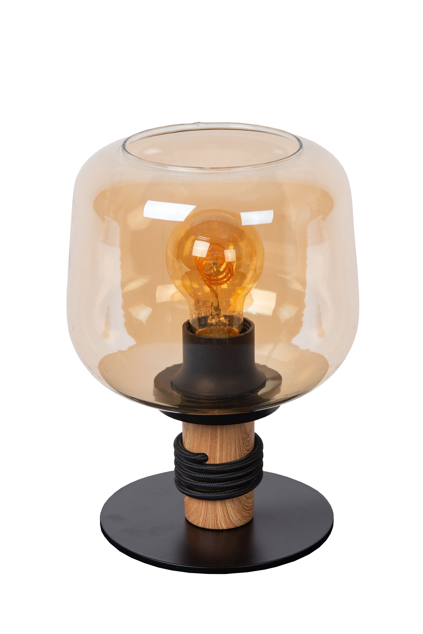 Lucide ILONA - Table lamp - Ø 18 cm - 1xE27 - Amber