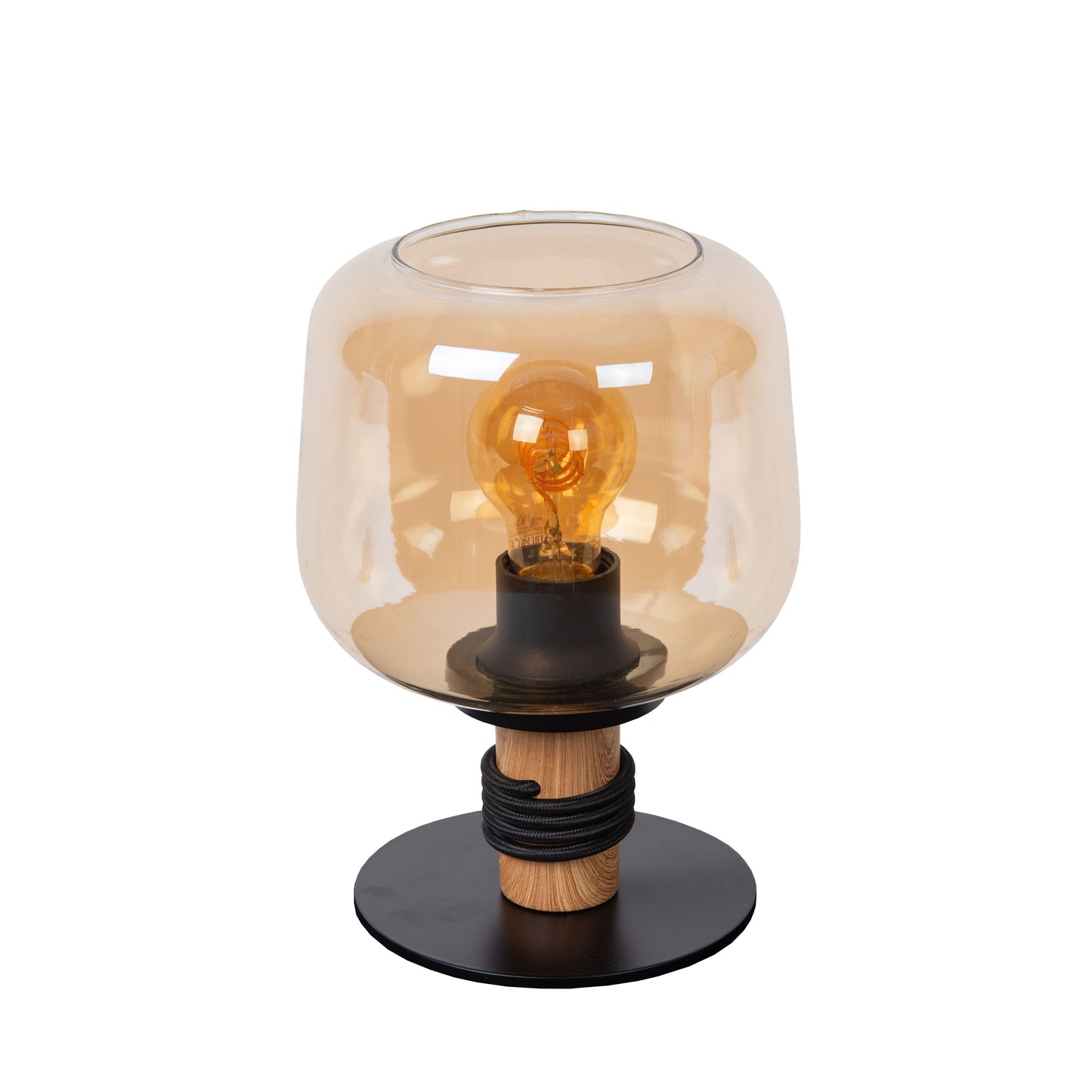 Lucide ILONA - Table lamp - Ø 18 cm - 1xE27 - Amber