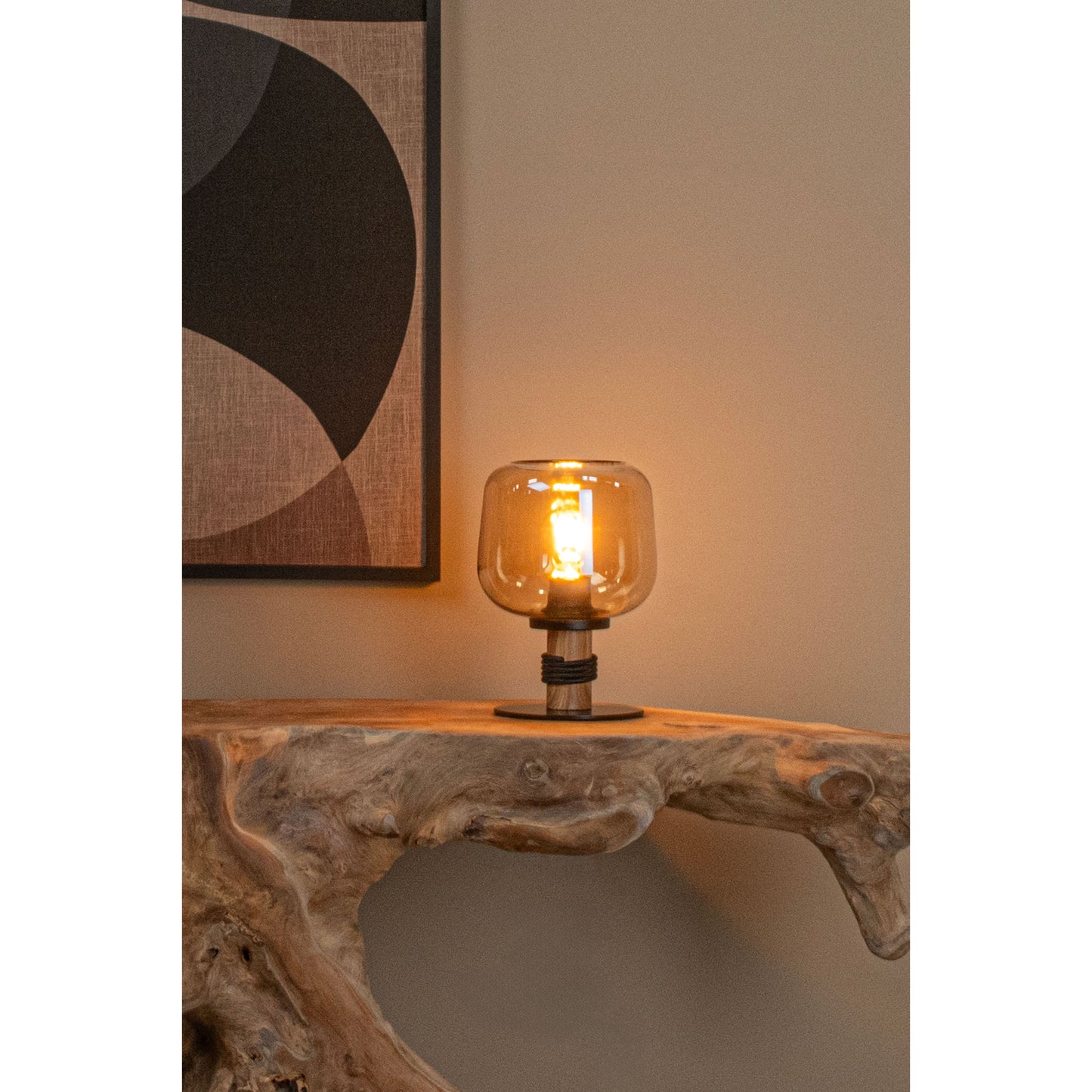 Lucide ILONA - Table lamp - Ø 18 cm - 1xE27 - Amber