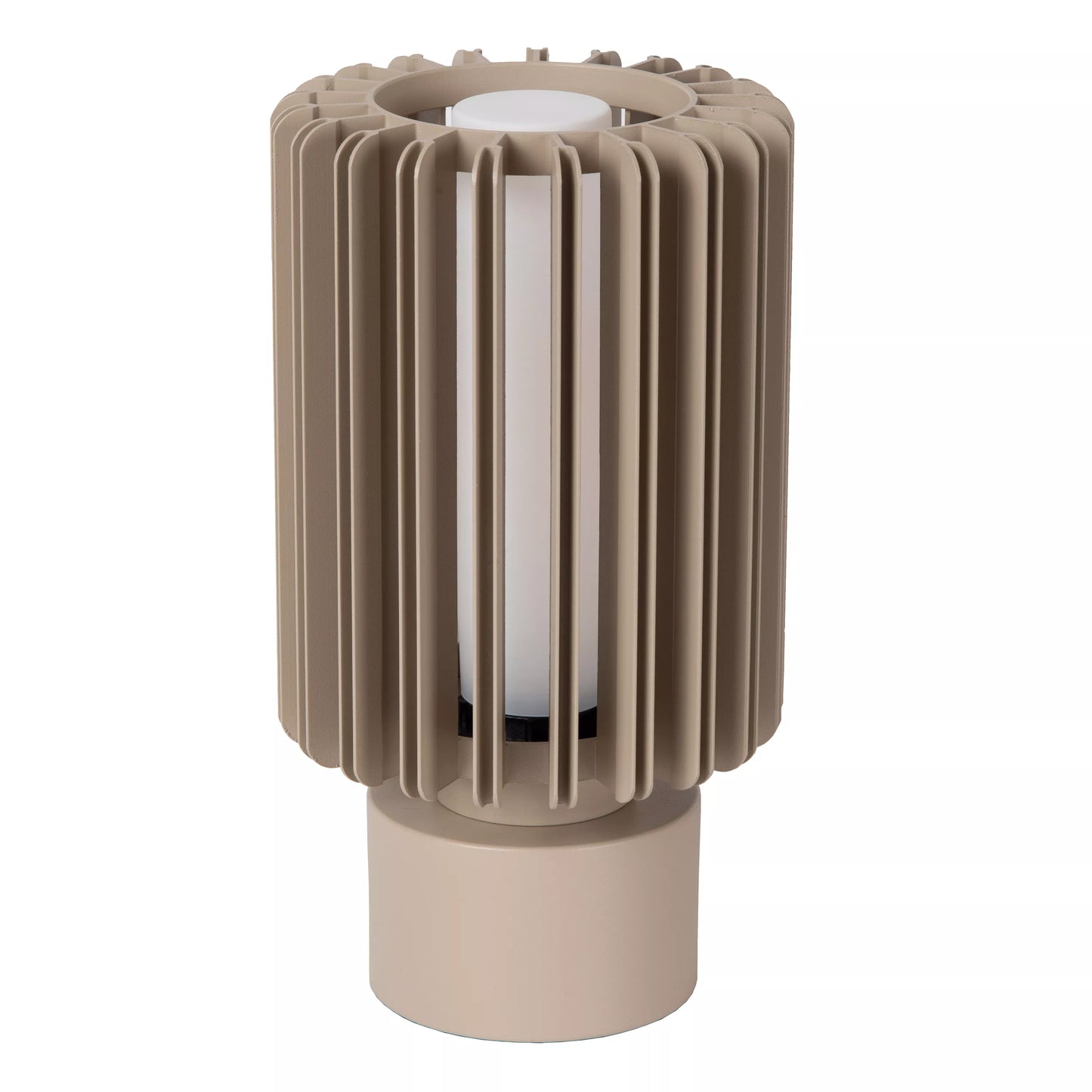 Lucide LAMBRES - Table lamp - Ø 15 cm - 1xE27 - Taupe