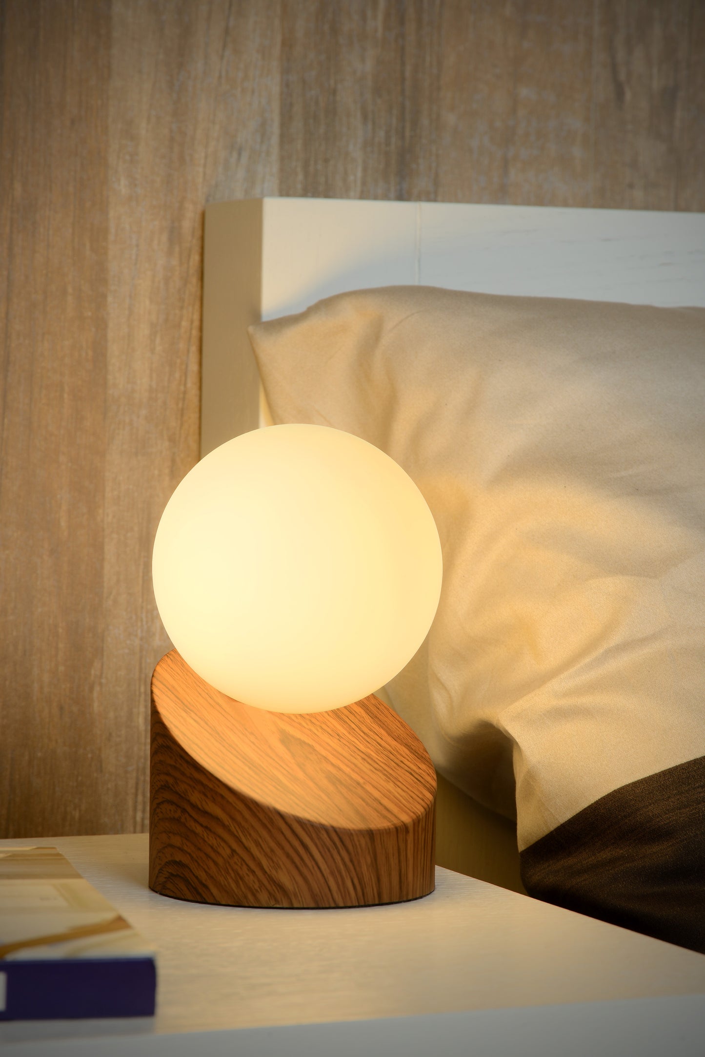 Lucide LEN - Table lamp - Ø 10 cm - 1xG9 - Wood