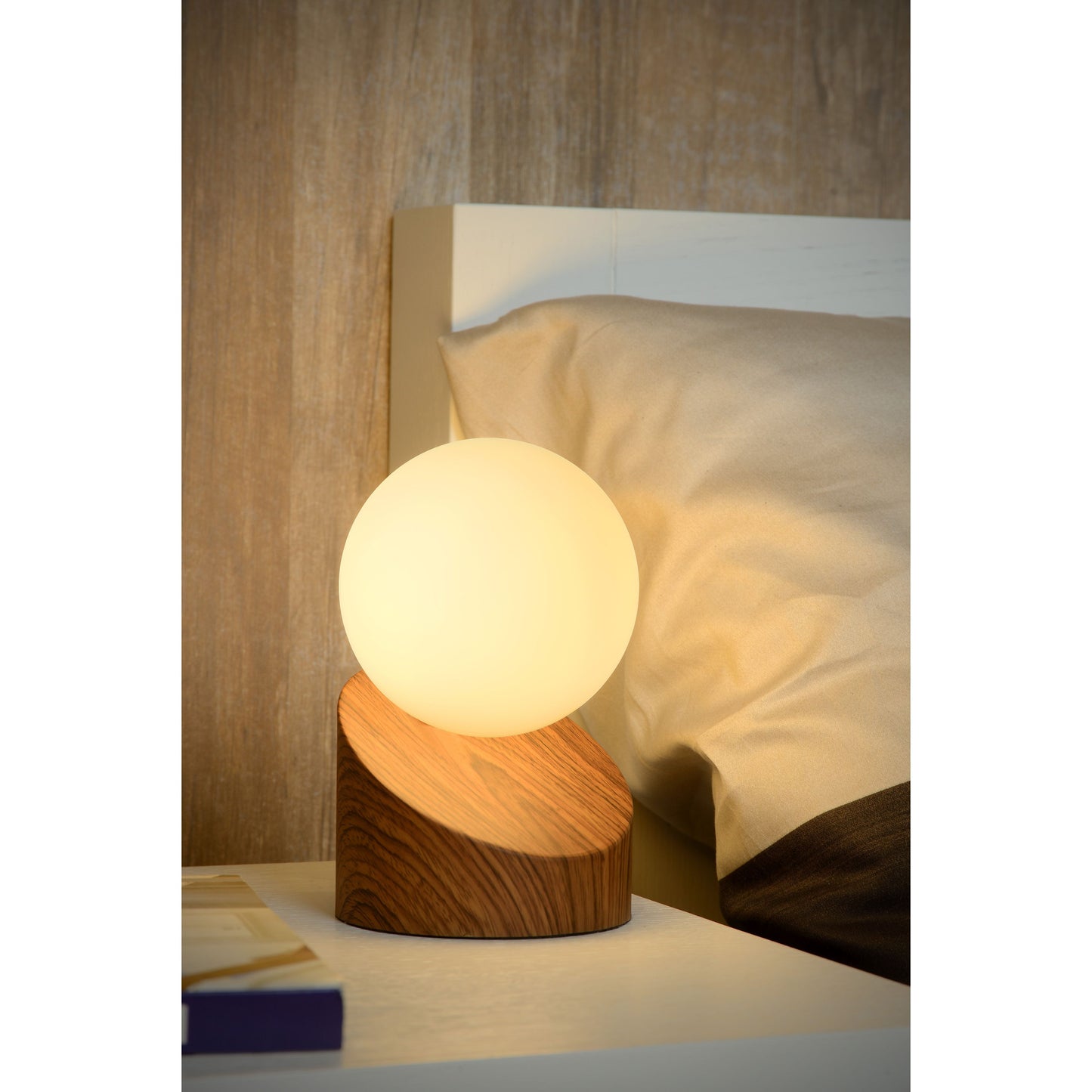 Lucide LEN - Table lamp - Ø 10 cm - 1xG9 - Wood