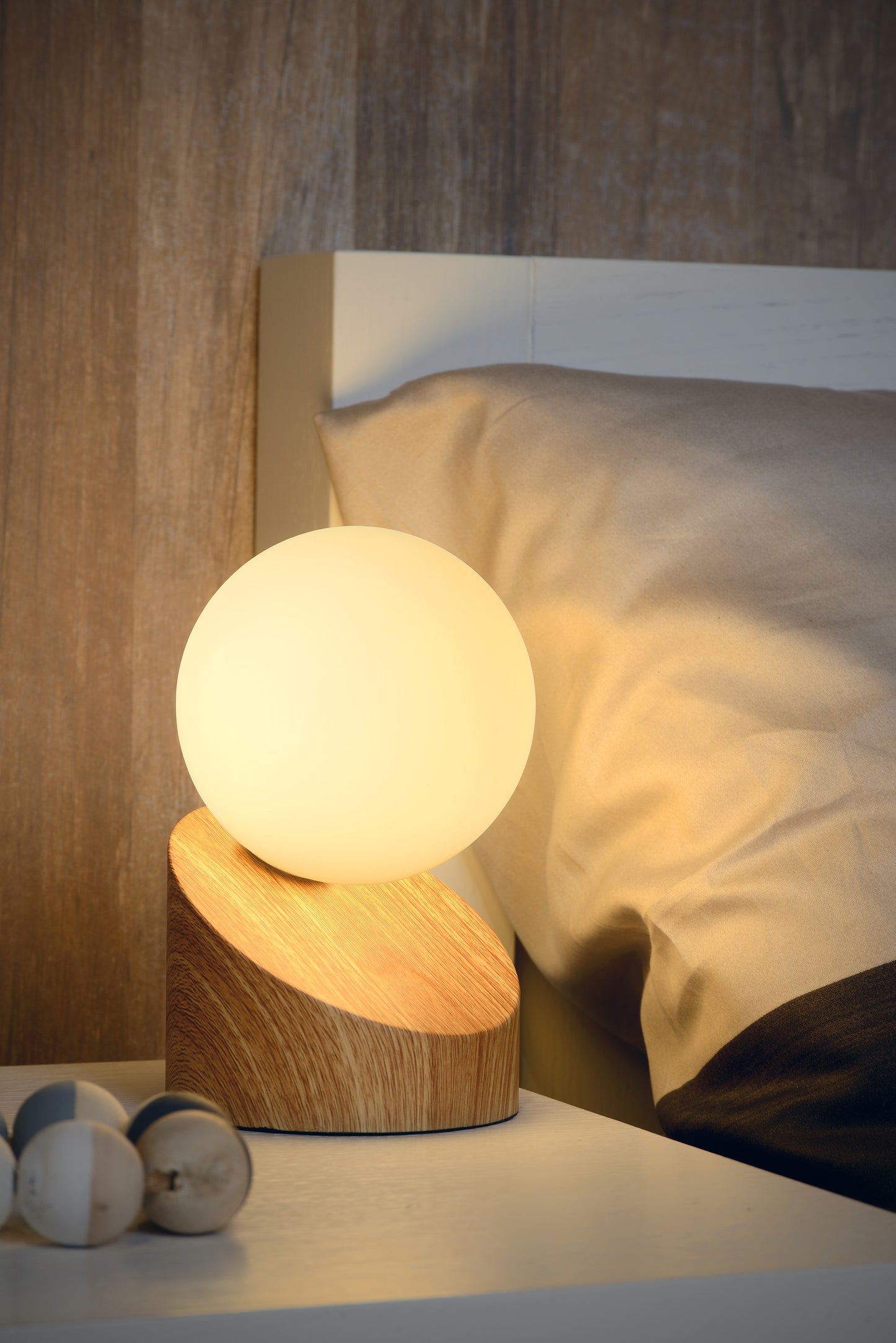 Lucide LEN - Table lamp - Ø 10 cm - 1xG9 - Light wood