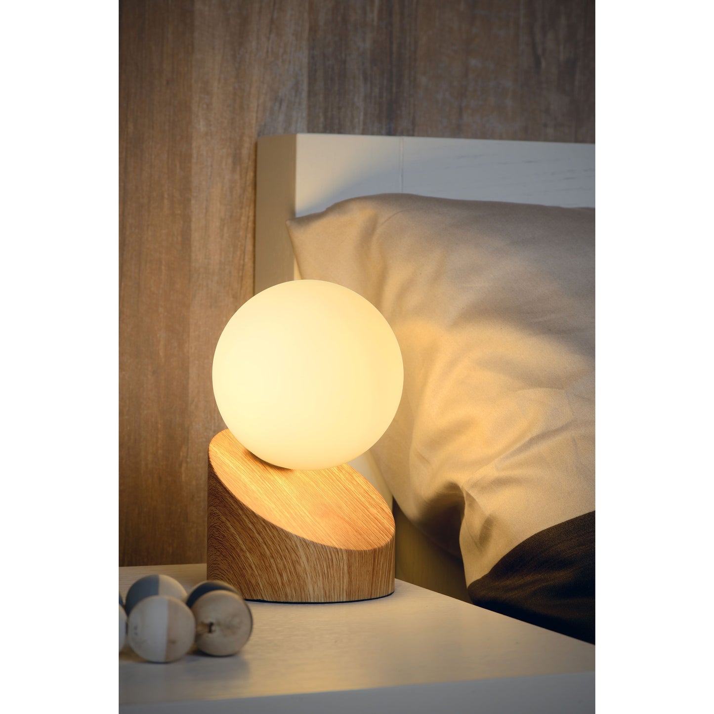 Lucide LEN - Table lamp - Ø 10 cm - 1xG9 - Light wood