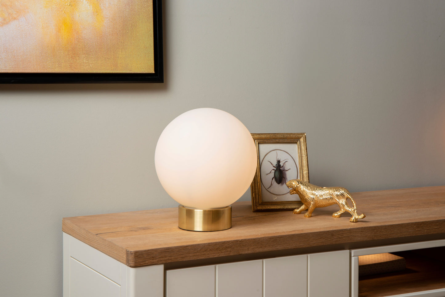 Lucide JORIT - Table lamp - Ø 25 cm - 1xE27 - Opal