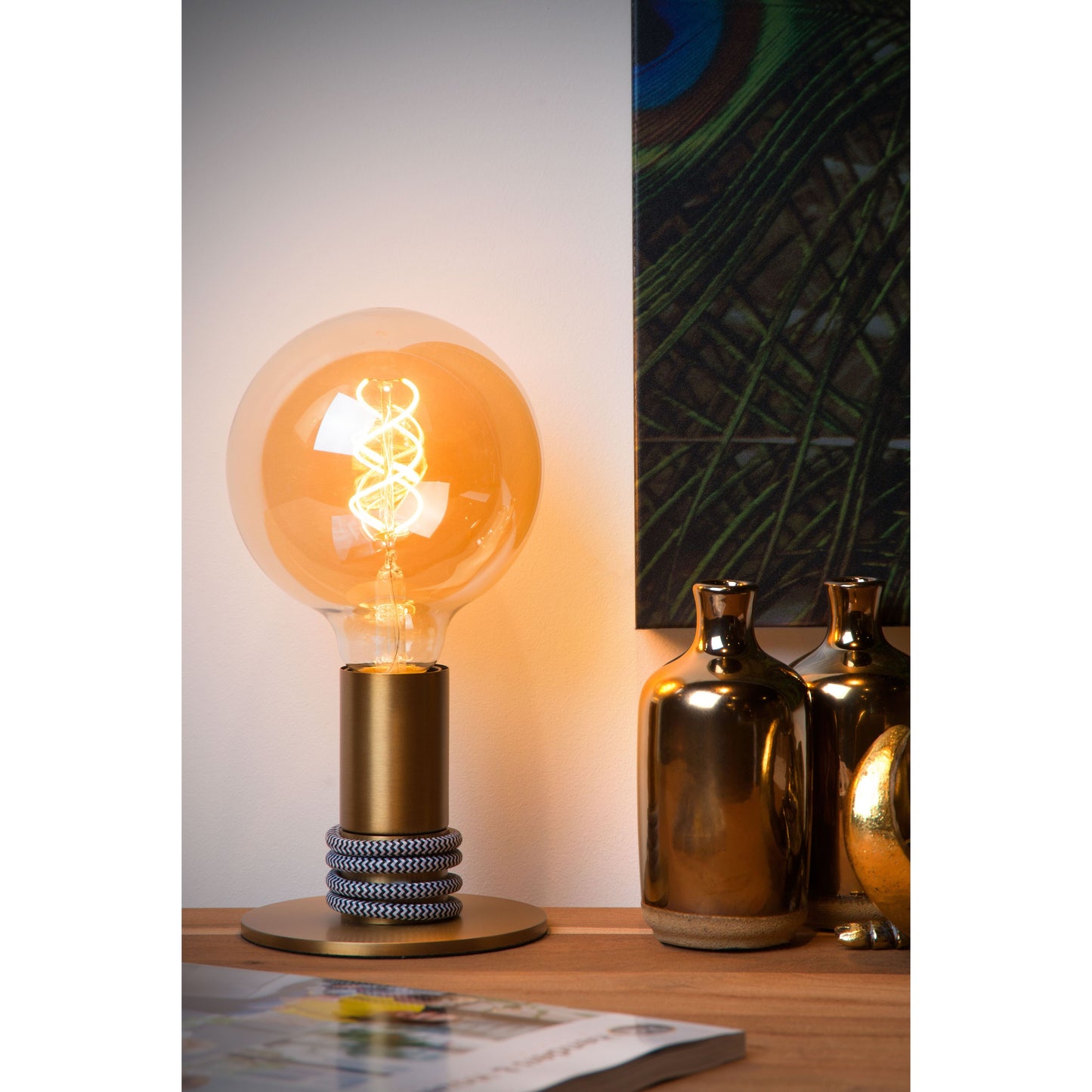 Lucide MARIT - Table lamp - 1xE27 - Matt Gold / Brass