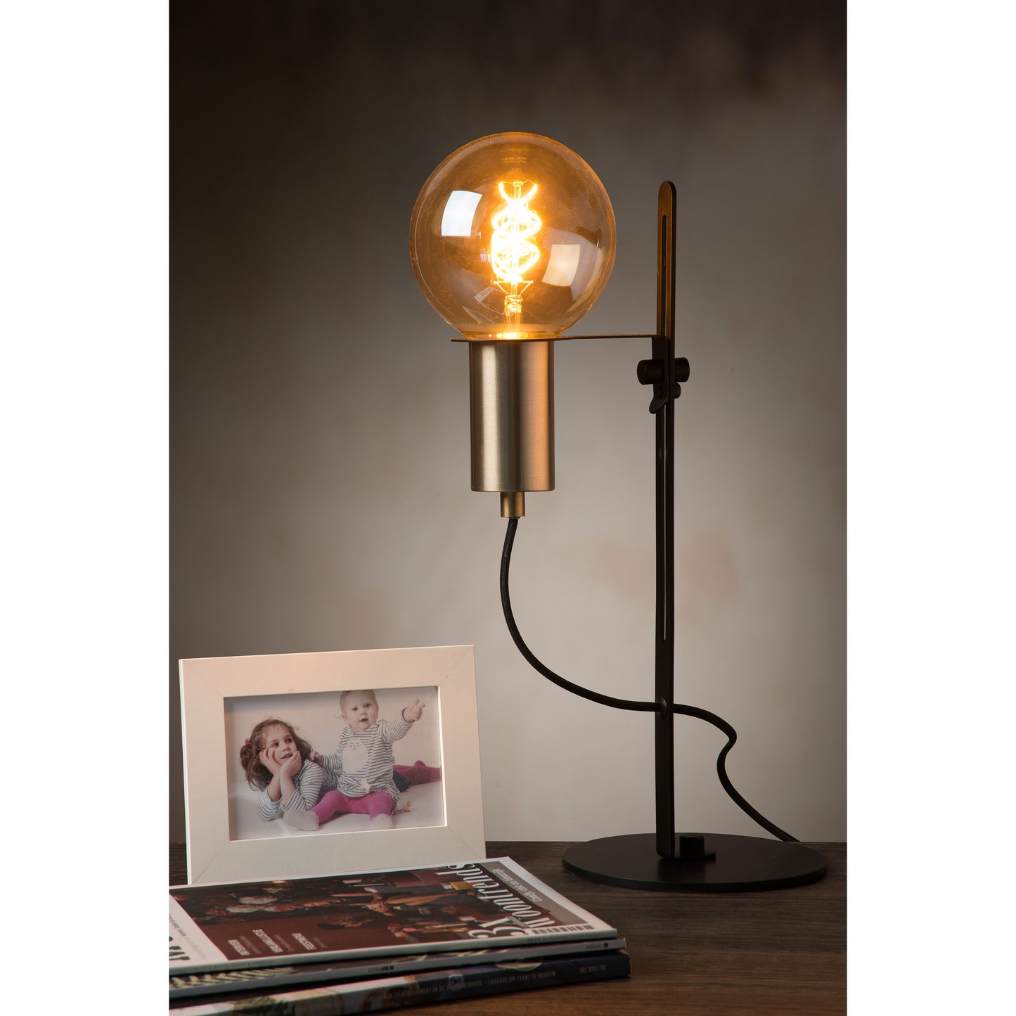 Lucide MALCOLM - Table lamp - Ø 23 cm - 1xE27 - Black