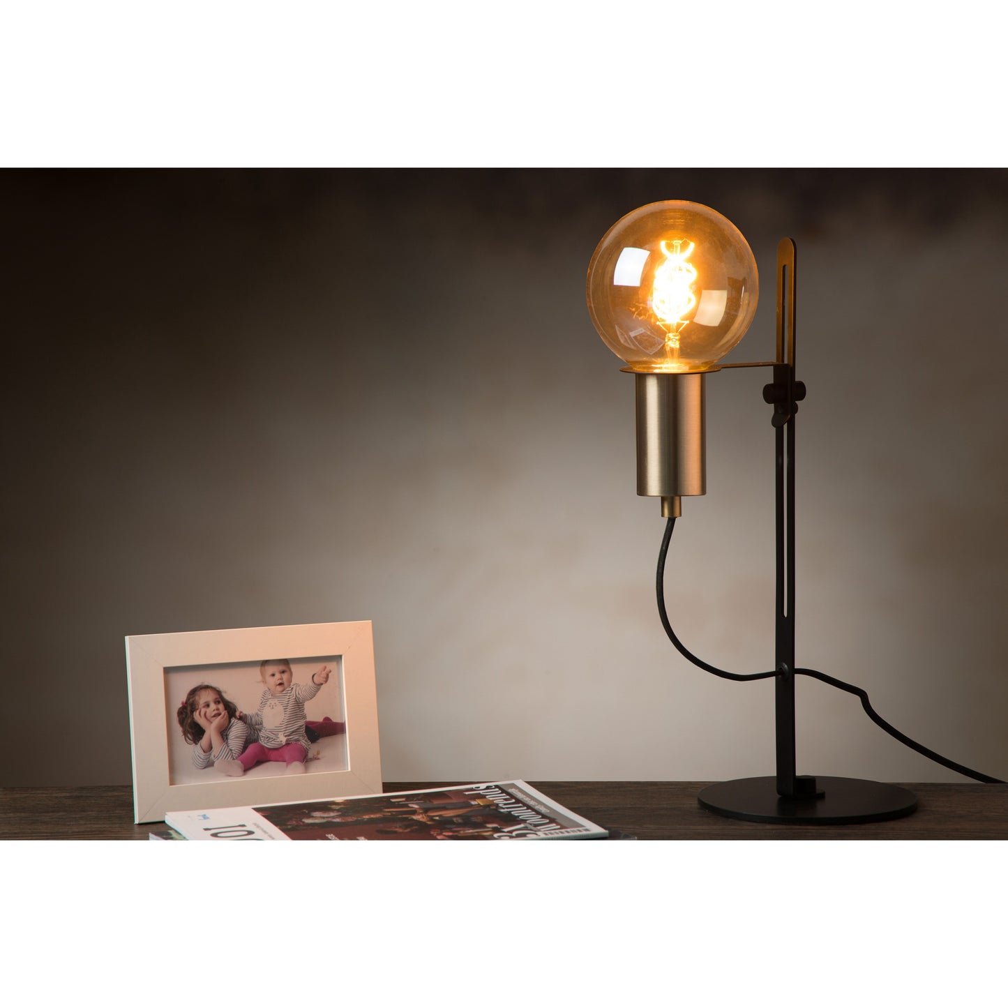 Lucide MALCOLM - Table lamp - Ø 23 cm - 1xE27 - Black