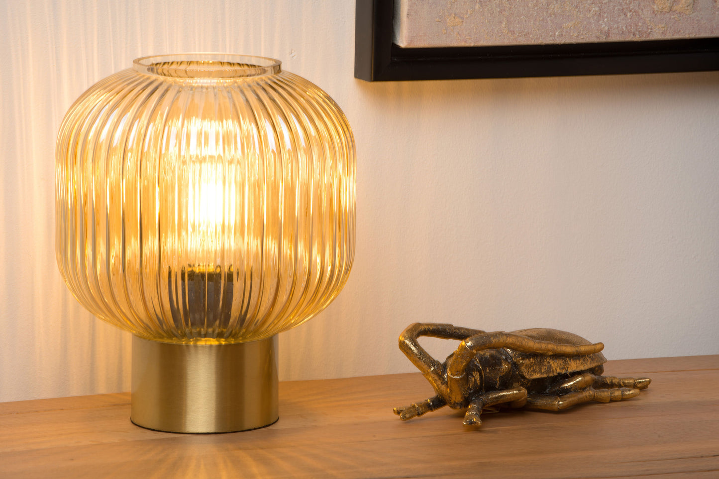 Lucide MALOTO - Table lamp - Ø 20 cm - 1xE27 - Amber