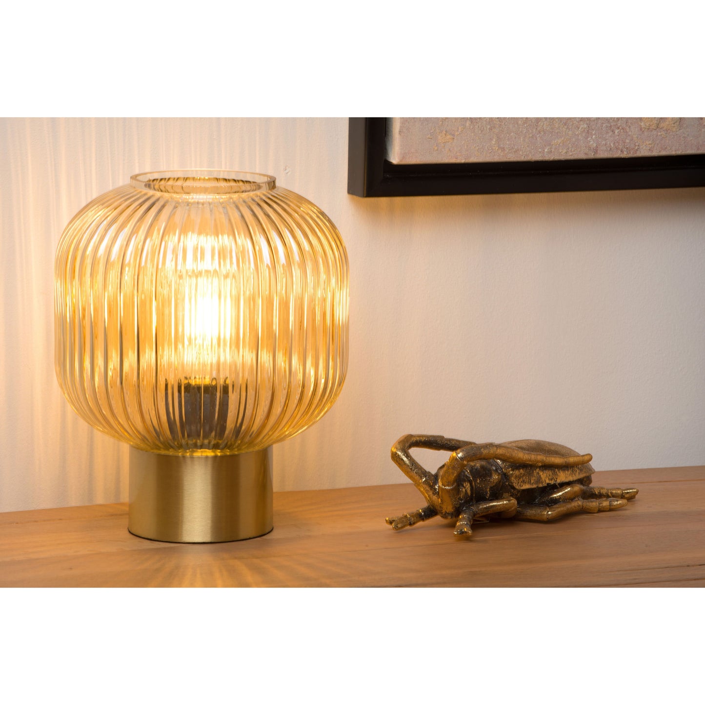 Lucide MALOTO - Table lamp - Ø 20 cm - 1xE27 - Amber