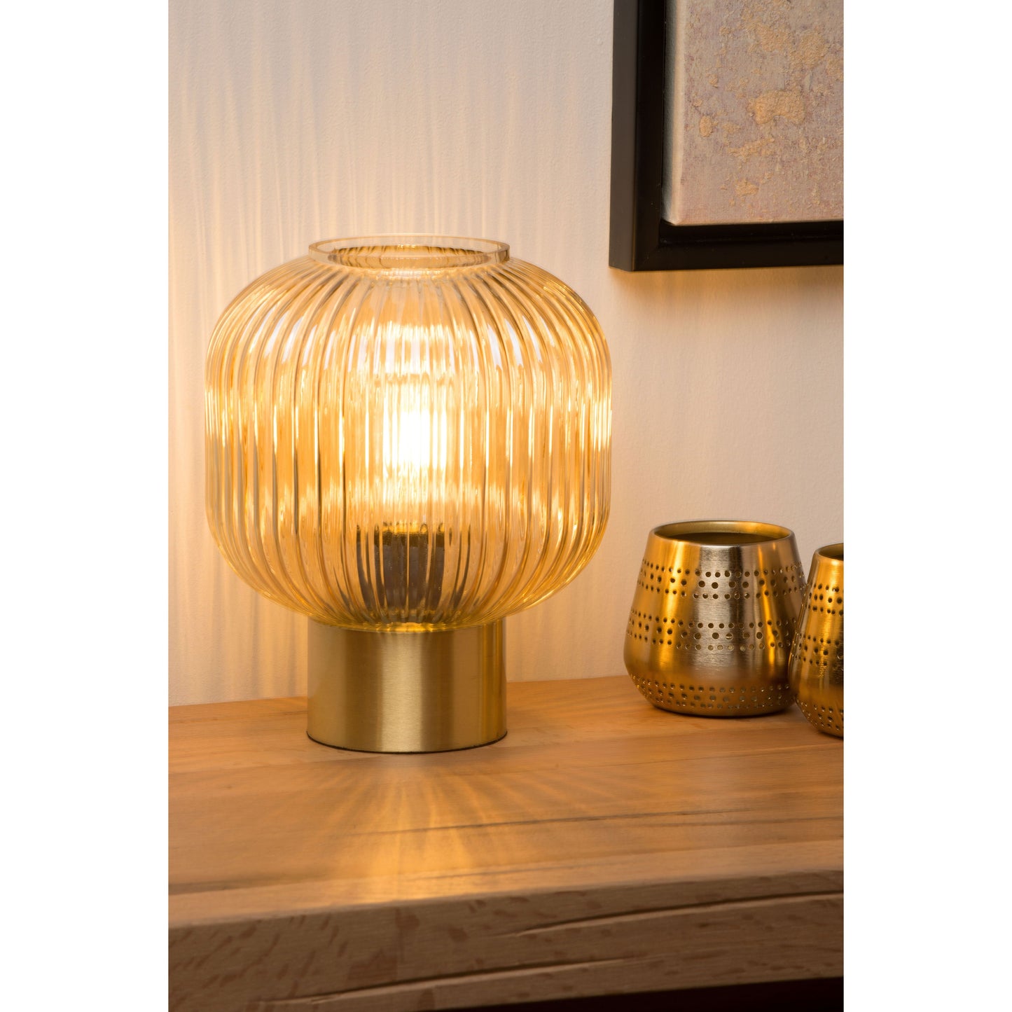 Lucide MALOTO - Table lamp - Ø 20 cm - 1xE27 - Amber