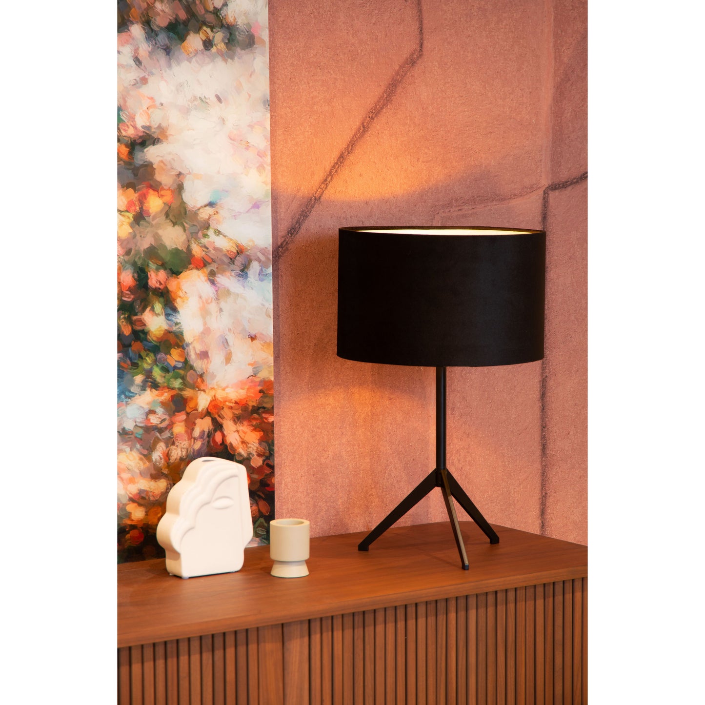 Lucide TONDO - Table lamp - Ø 30 cm - 1xE27 - Black