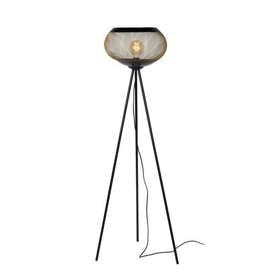 Lucide LUCAS - Floor lamp - Ø 40 cm - 1xE27 - Matt Gold / Brass