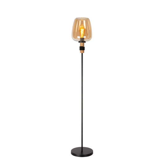 Lucide ILONA - Floor lamp - Ø 34 cm - 1xE27 - Amber