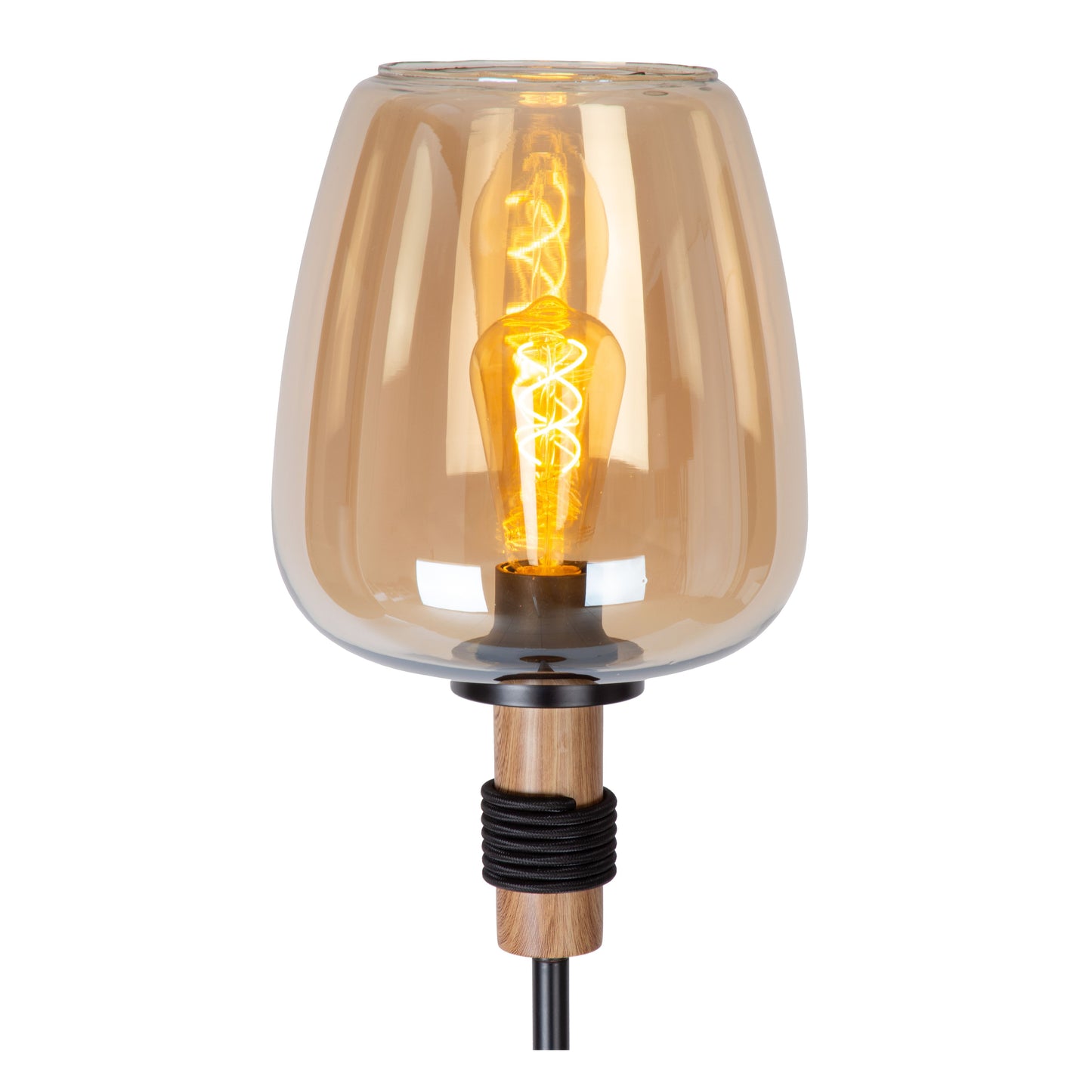 Lucide ILONA - Floor lamp - Ø 34 cm - 1xE27 - Amber