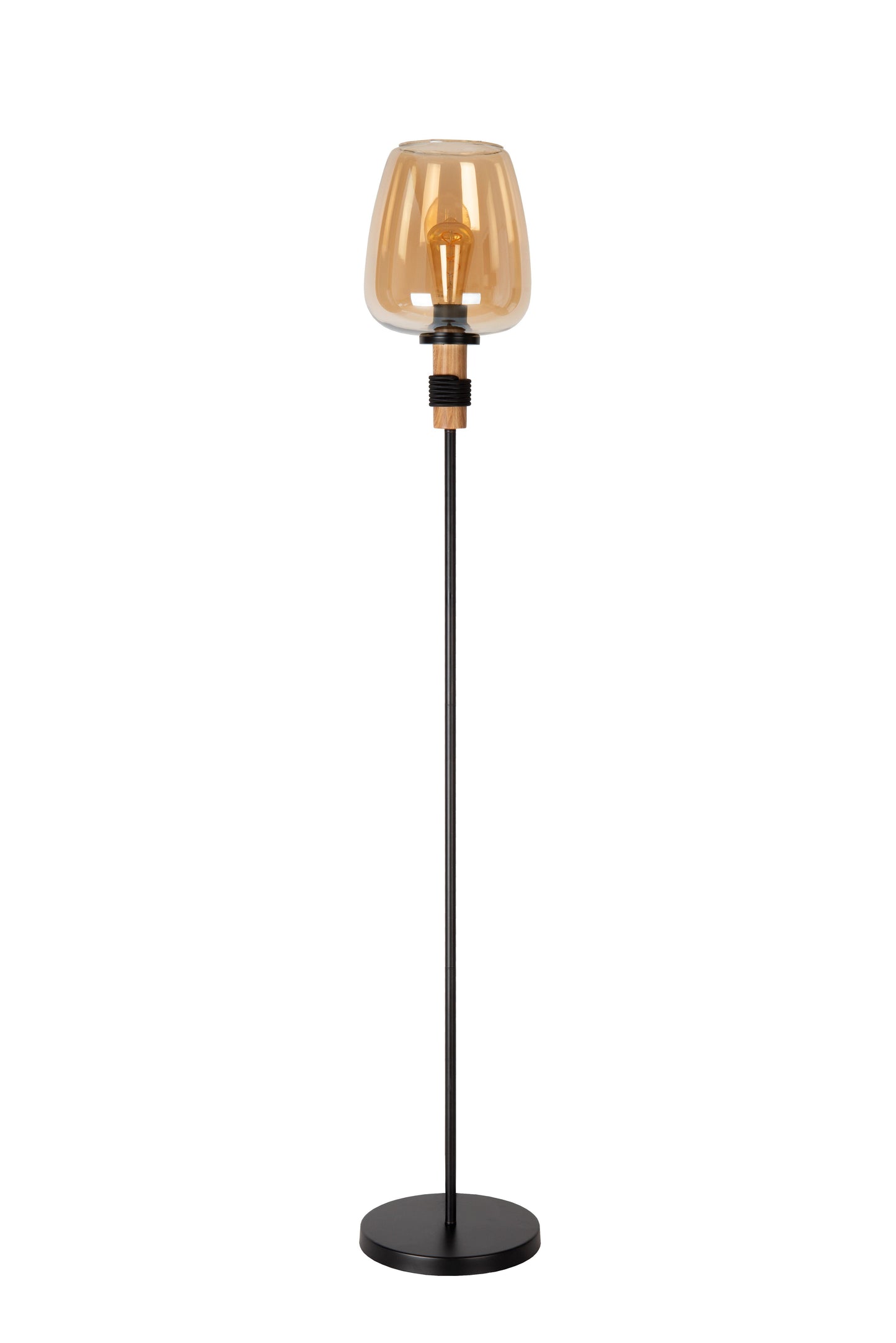 Lucide ILONA - Floor lamp - Ø 34 cm - 1xE27 - Amber