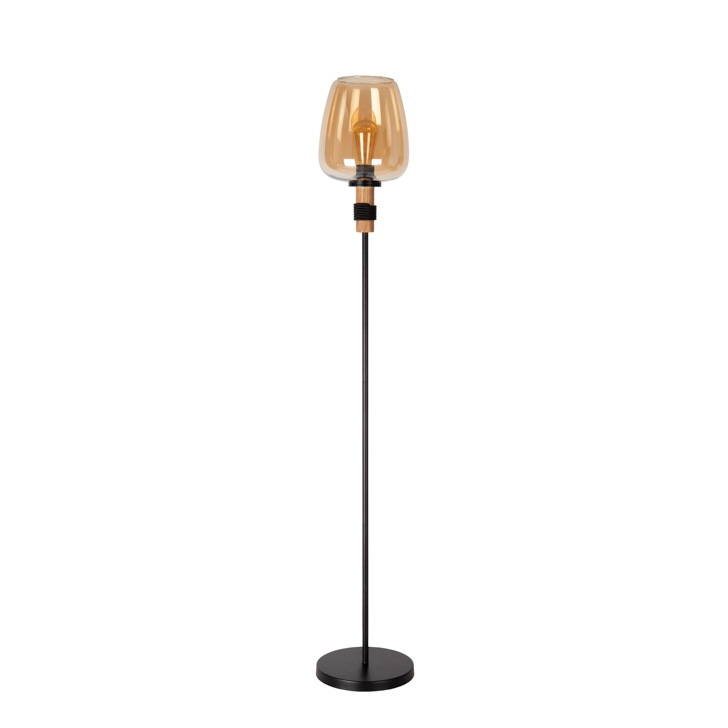 Lucide ILONA - Floor lamp - Ø 34 cm - 1xE27 - Amber