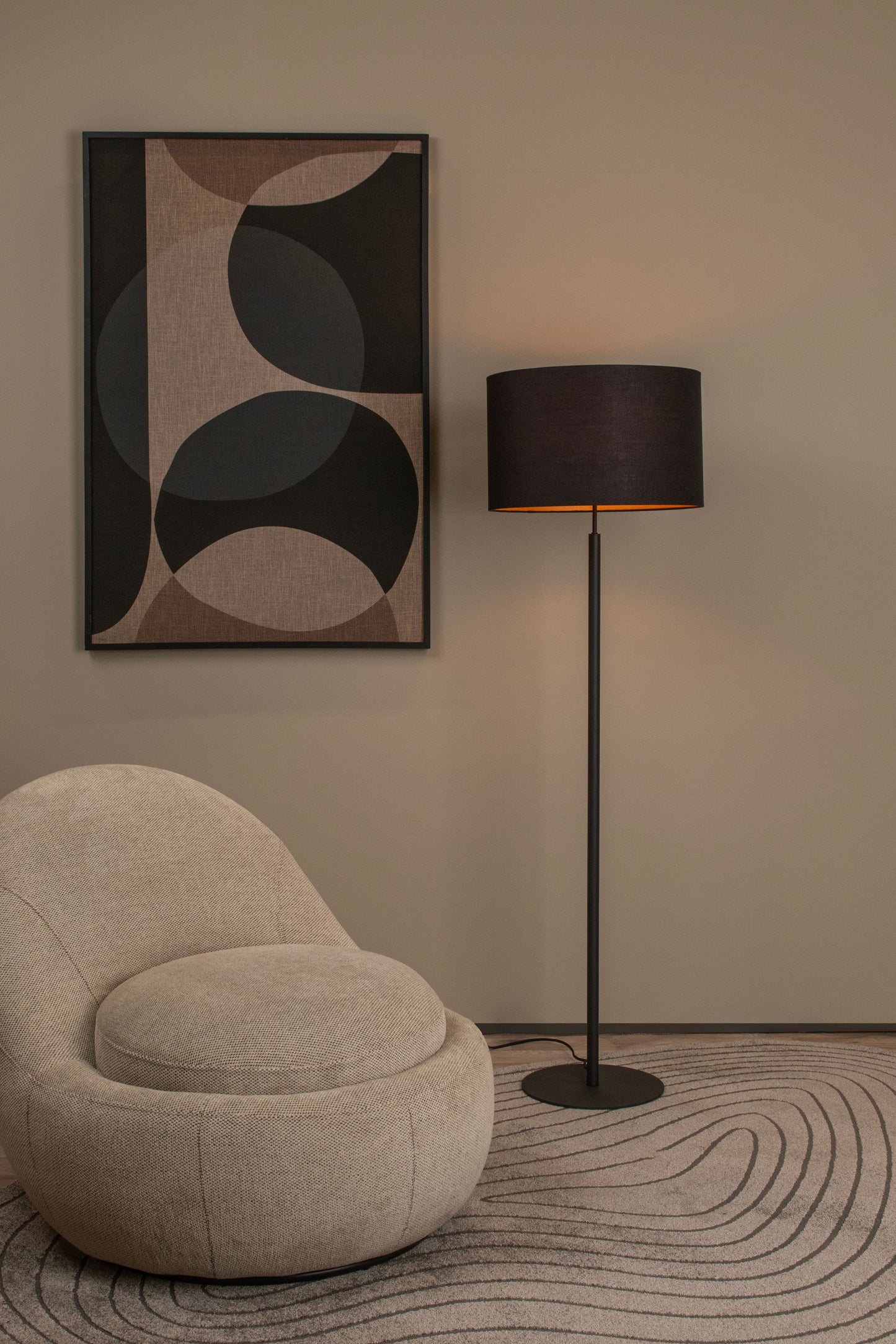 Lucide MAYA - Floor lamp - Ø 45 cm - 1xE27 - Black