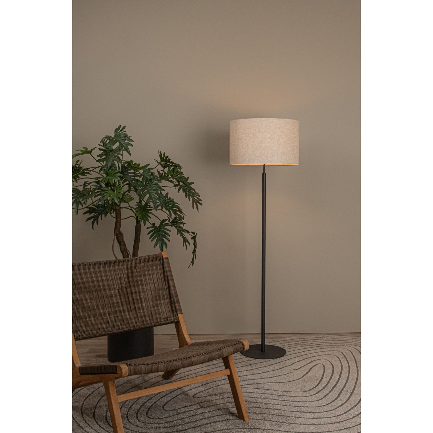 Lucide MAYA - Floor lamp - Ø 45 cm - 1xE27 - Cream