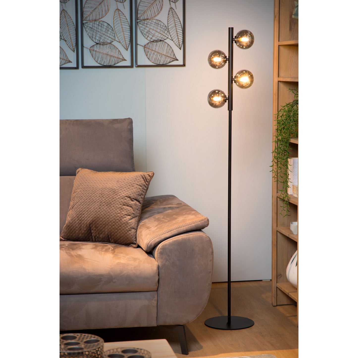 Lucide TYCHO - Floor lamp - 4xG9 - Black