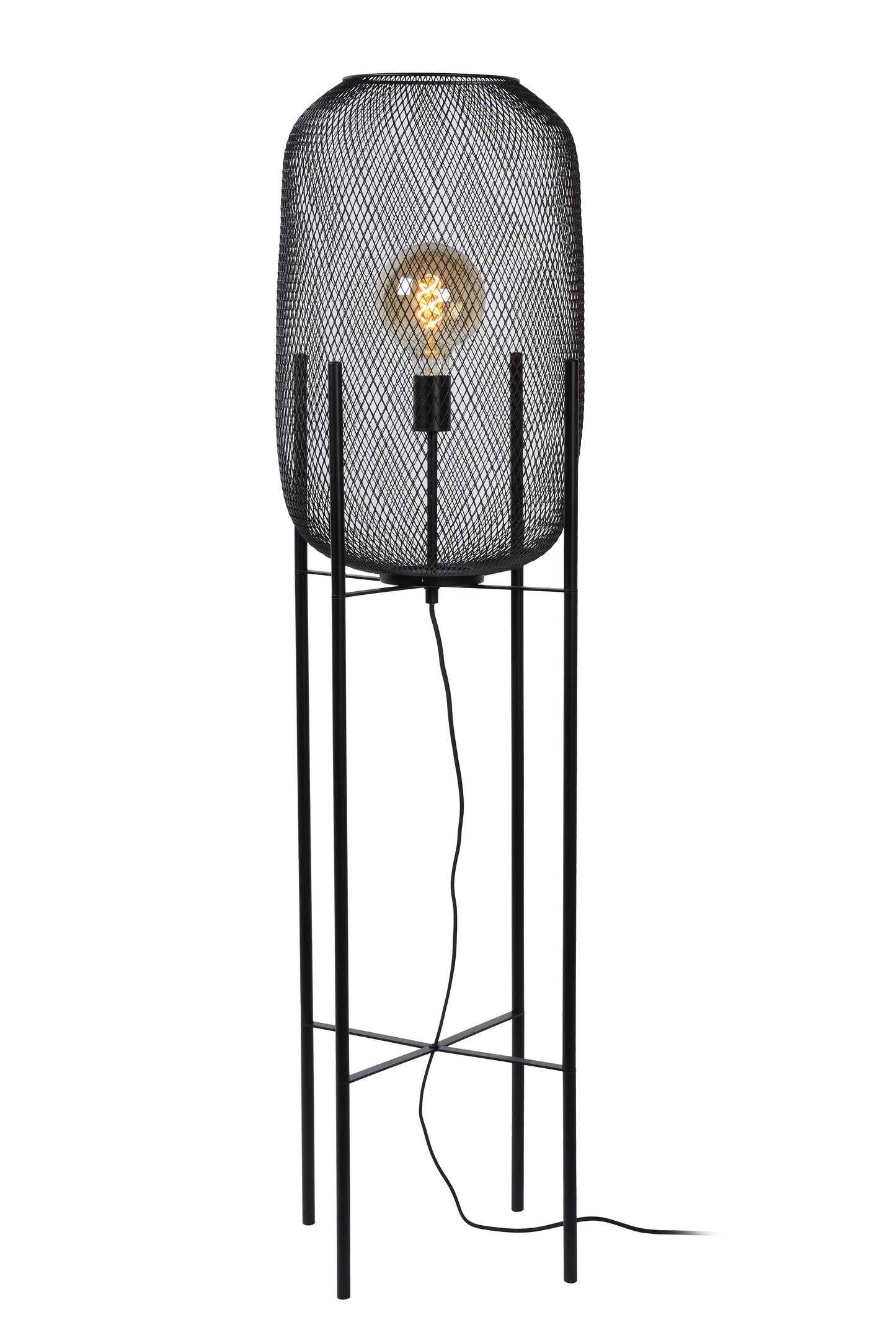 Lucide MESH - Floor lamp - Ø 35 cm - 1xE27 - Black