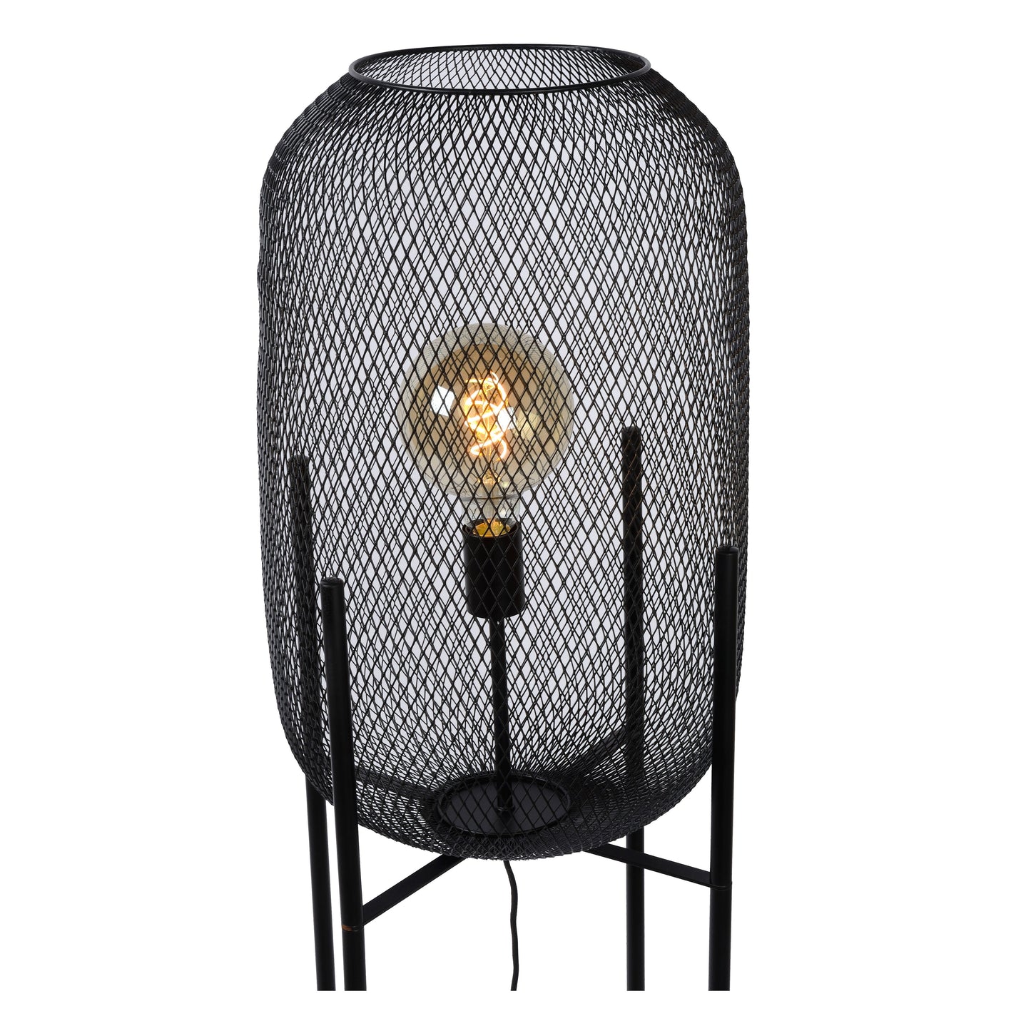 Lucide MESH - Floor lamp - Ø 35 cm - 1xE27 - Black