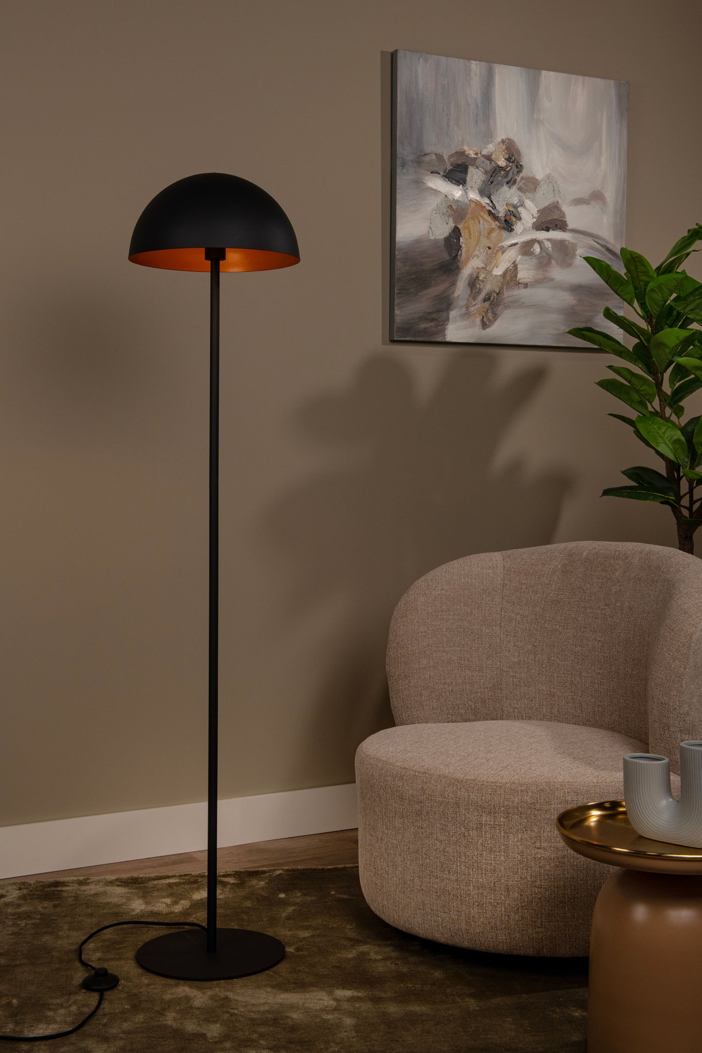 Lucide SIEMON - Floor lamp - Ø 35 cm - 1xE27 - Black