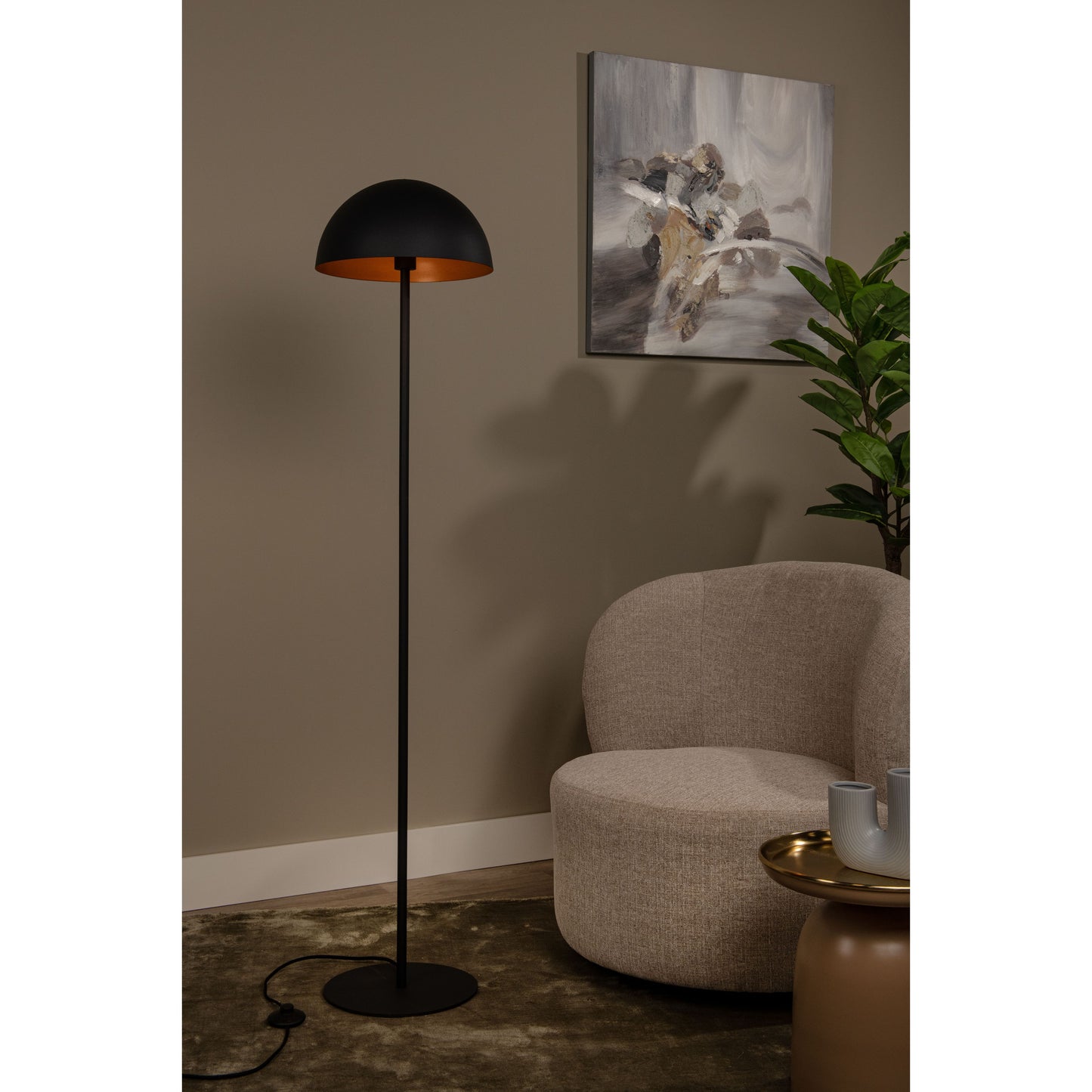 Lucide SIEMON - Floor lamp - Ø 35 cm - 1xE27 - Black