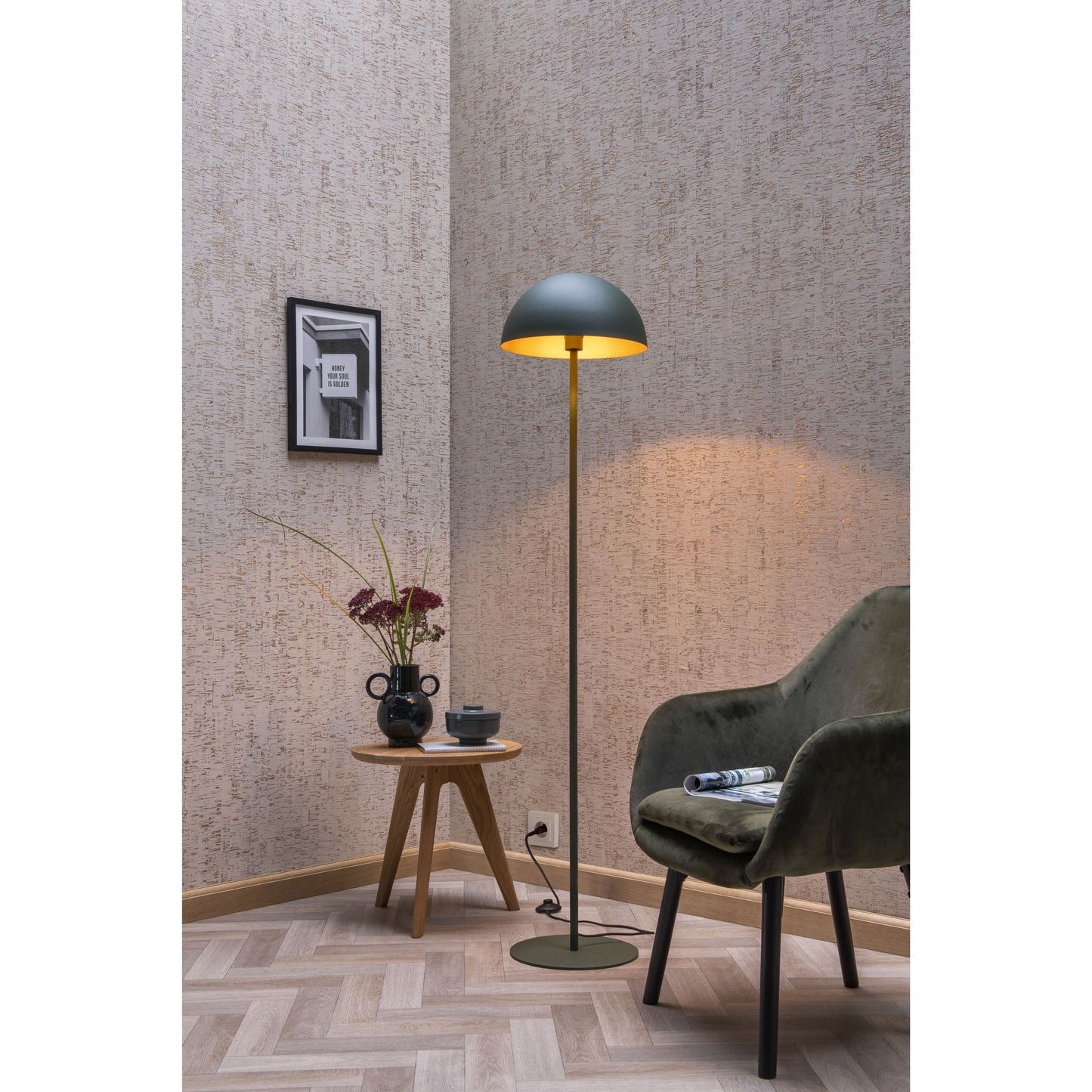 Lucide SIEMON - Floor lamp - Ø 35 cm - 1xE27 - Green