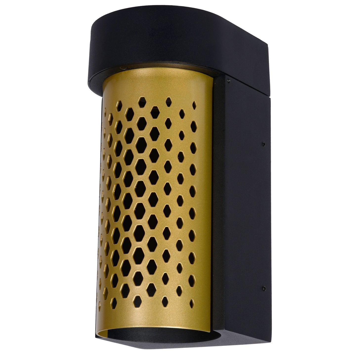 Lucide KIRAN - Wall light Indoor/Outdoor - LED - 1x10W 2700K - IP65 - Matt Gold / Brass