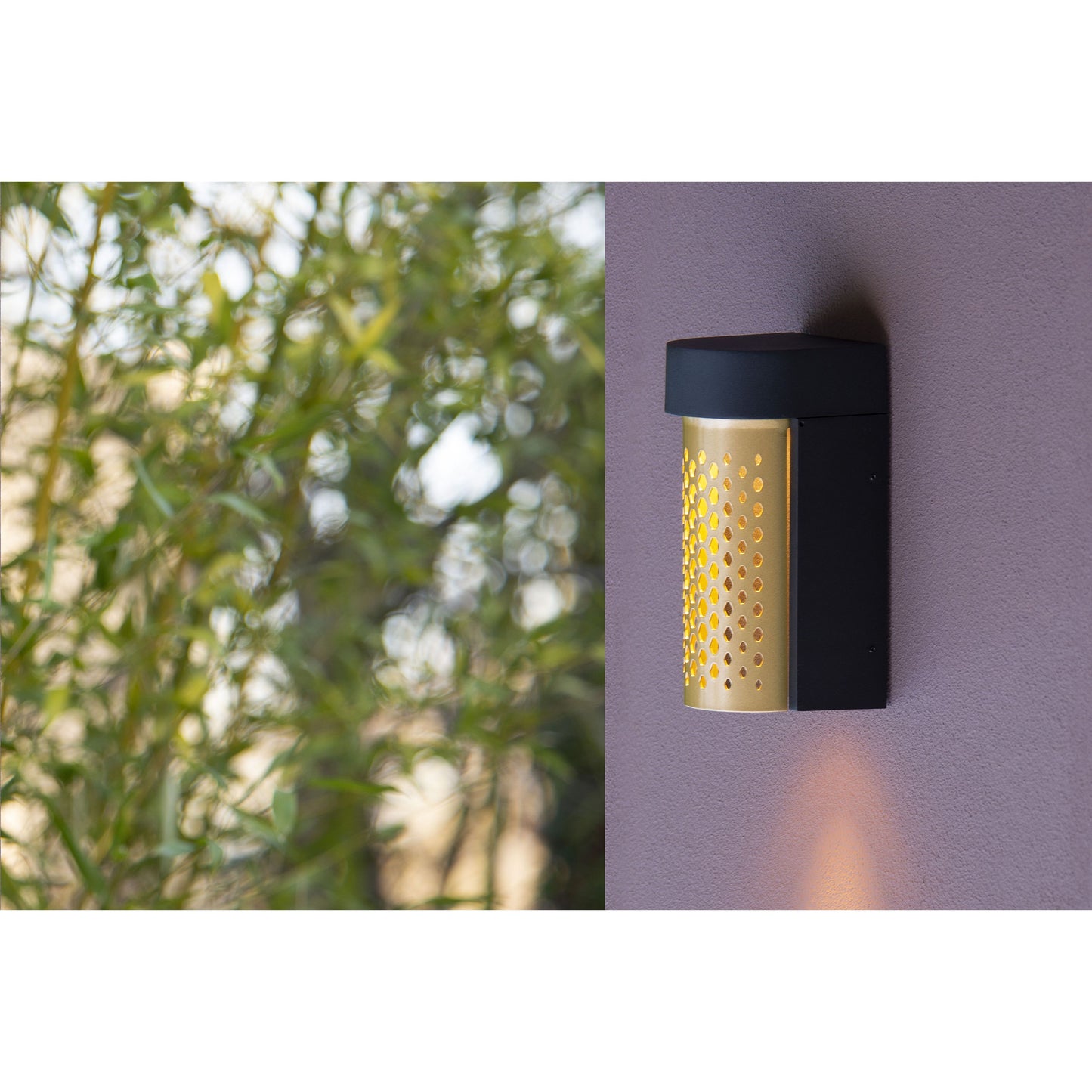 Lucide KIRAN - Wall light Indoor/Outdoor - LED - 1x10W 2700K - IP65 - Matt Gold / Brass