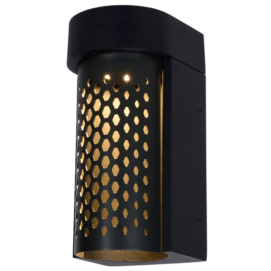 Lucide KIRAN - Wall light Indoor/Outdoor - LED - 1x10W 2700K - IP65 - Black