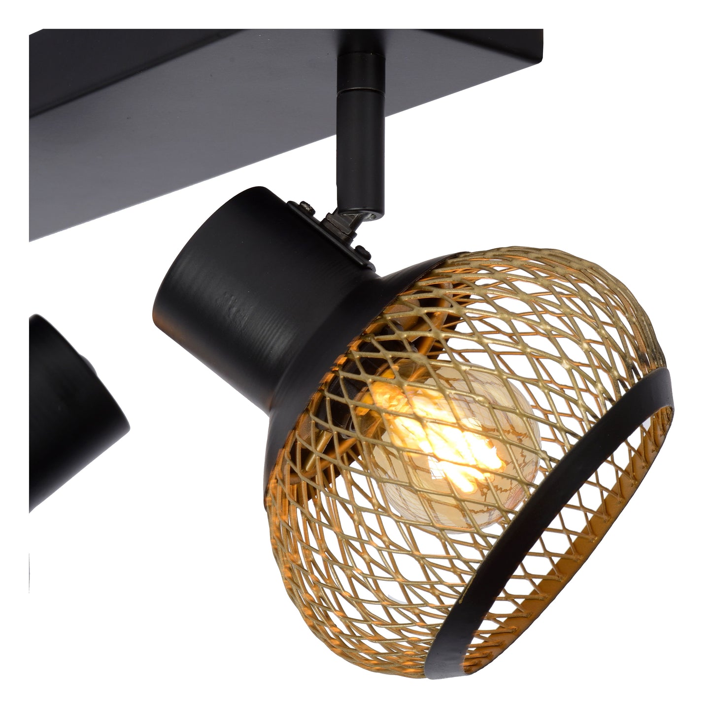 Lucide LUCAS - Ceiling spotlight - 2xE14 - Matt Gold / Brass