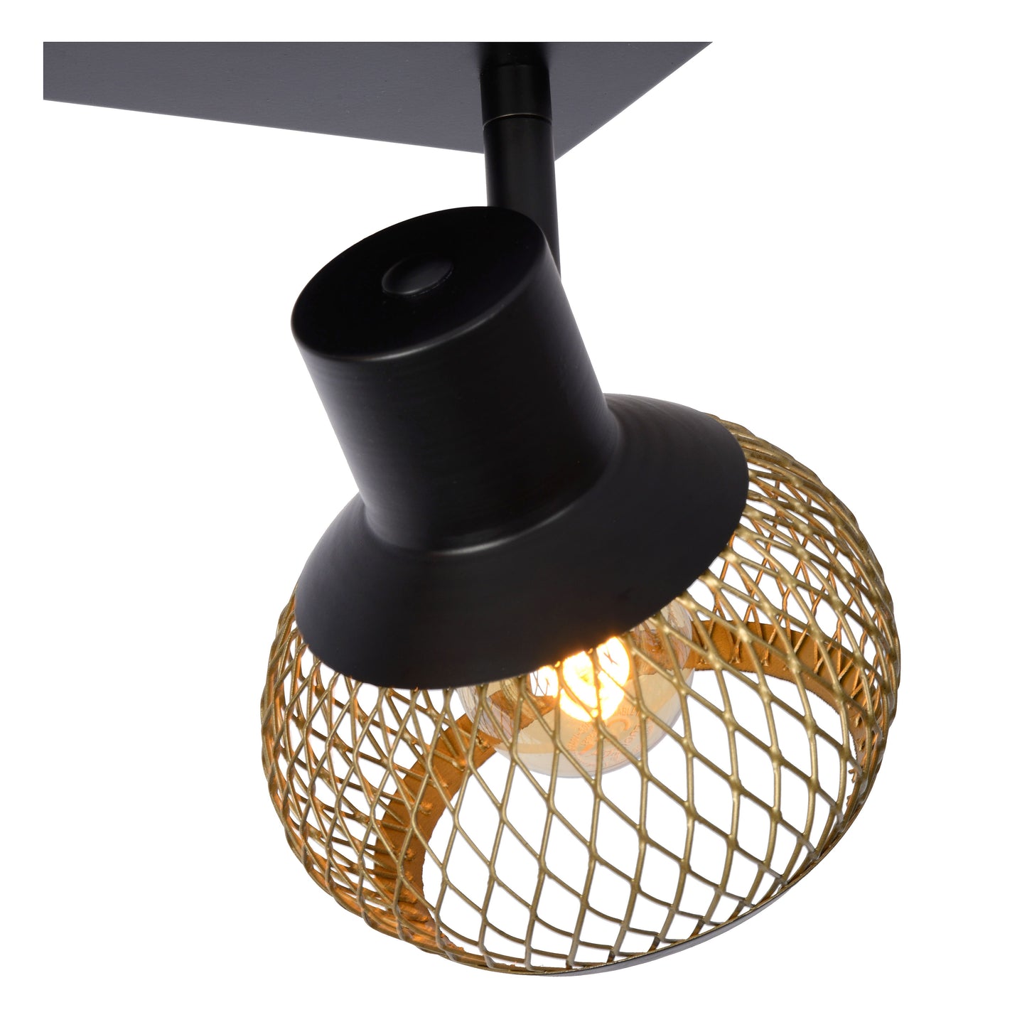 Lucide LUCAS - Ceiling spotlight - 2xE14 - Matt Gold / Brass