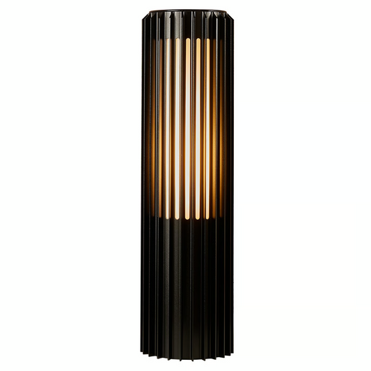 Black Aluminium Outdoor Bollard Lamp - 45cm