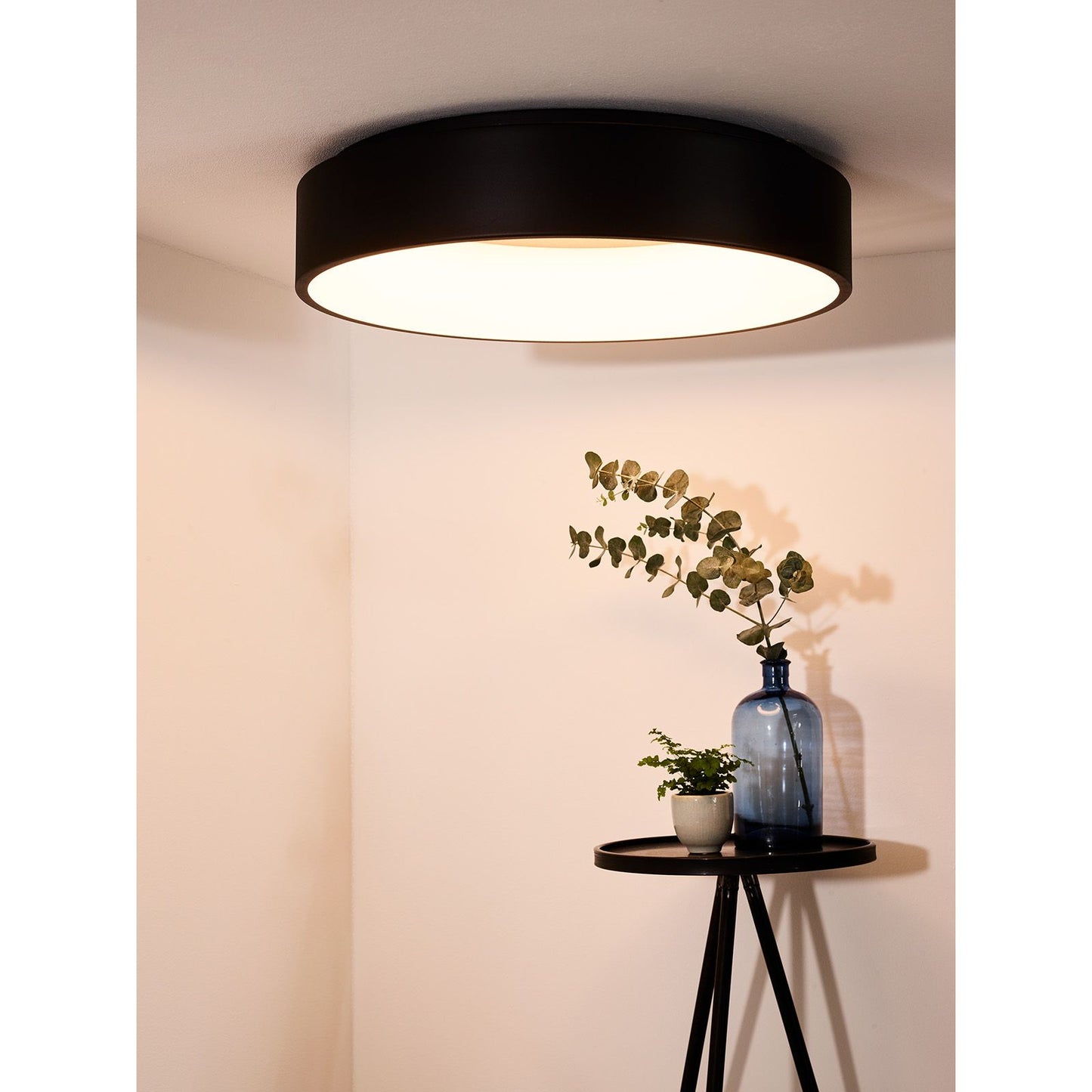 Lucide TALOWE LED - Flush ceiling light - Ø 60 cm - LED Dim. - 1x42W 3000K - Black